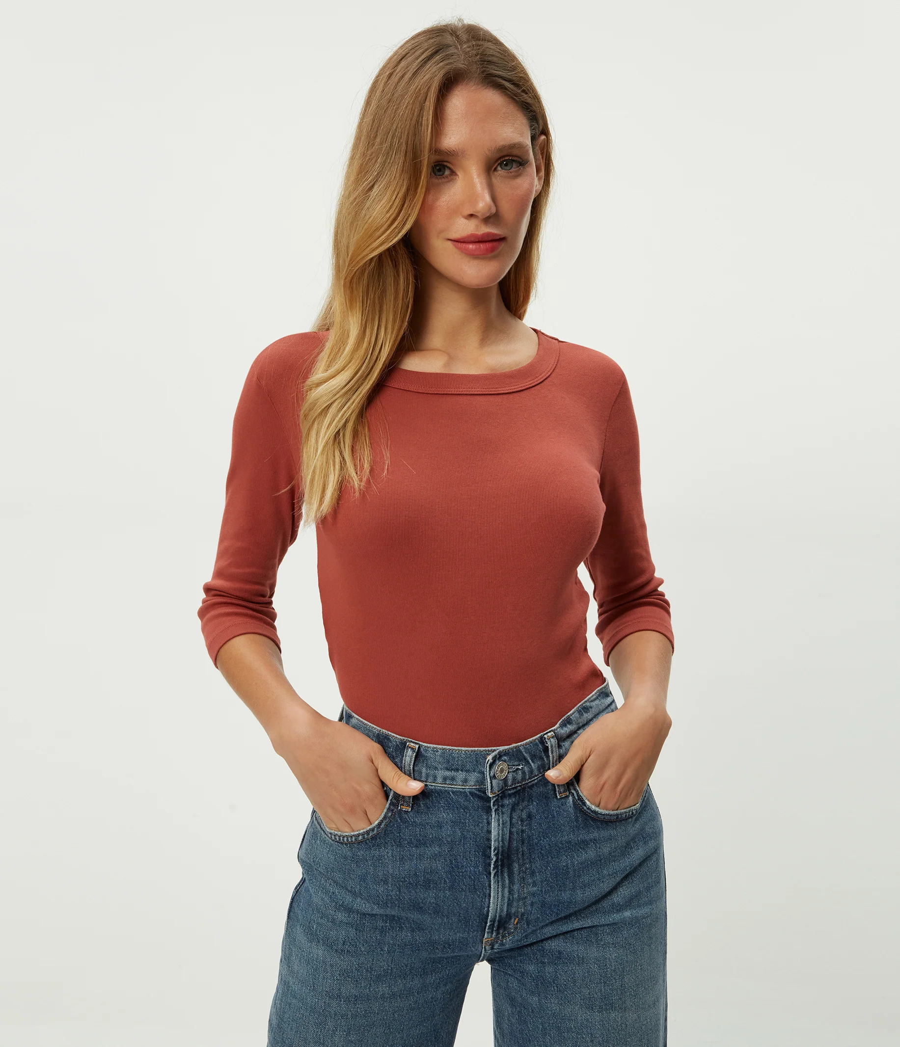 Dot 3/4 Sleeve Tee - Image 38