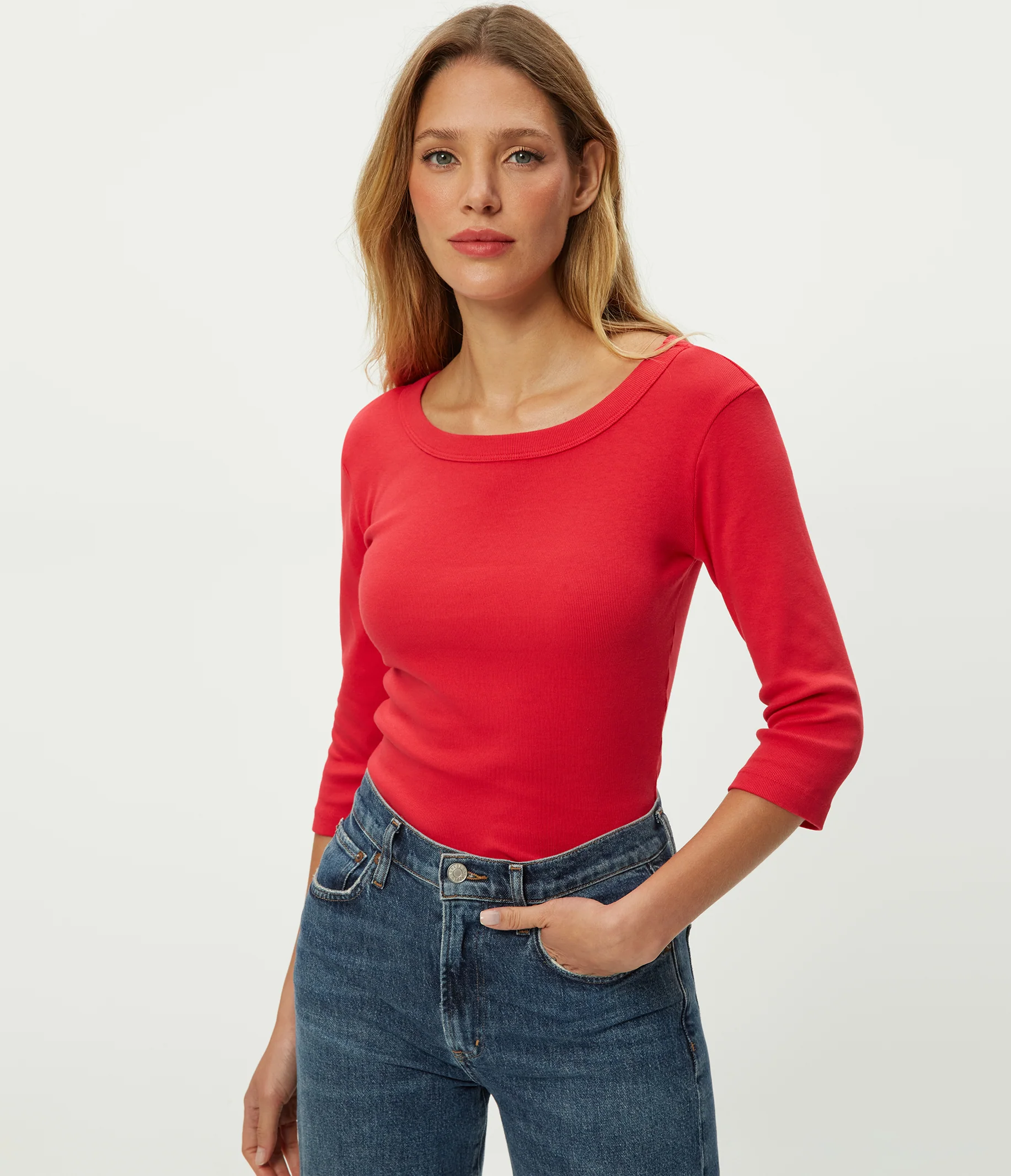 Dot 3/4 Sleeve Tee - Image 42