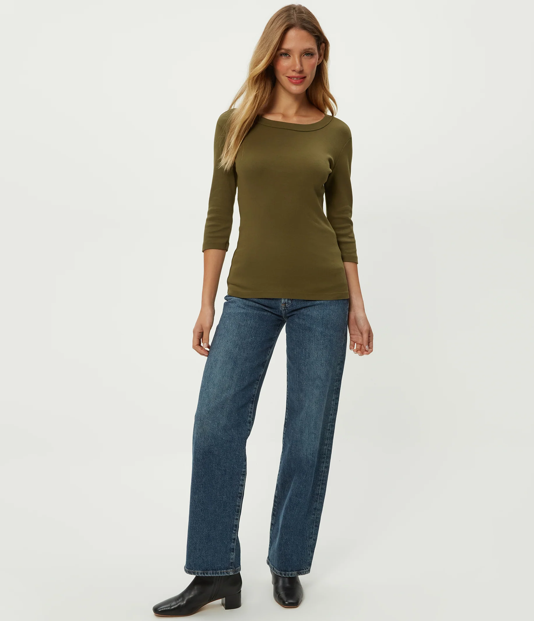 Dot 3/4 Sleeve Tee - Image 47