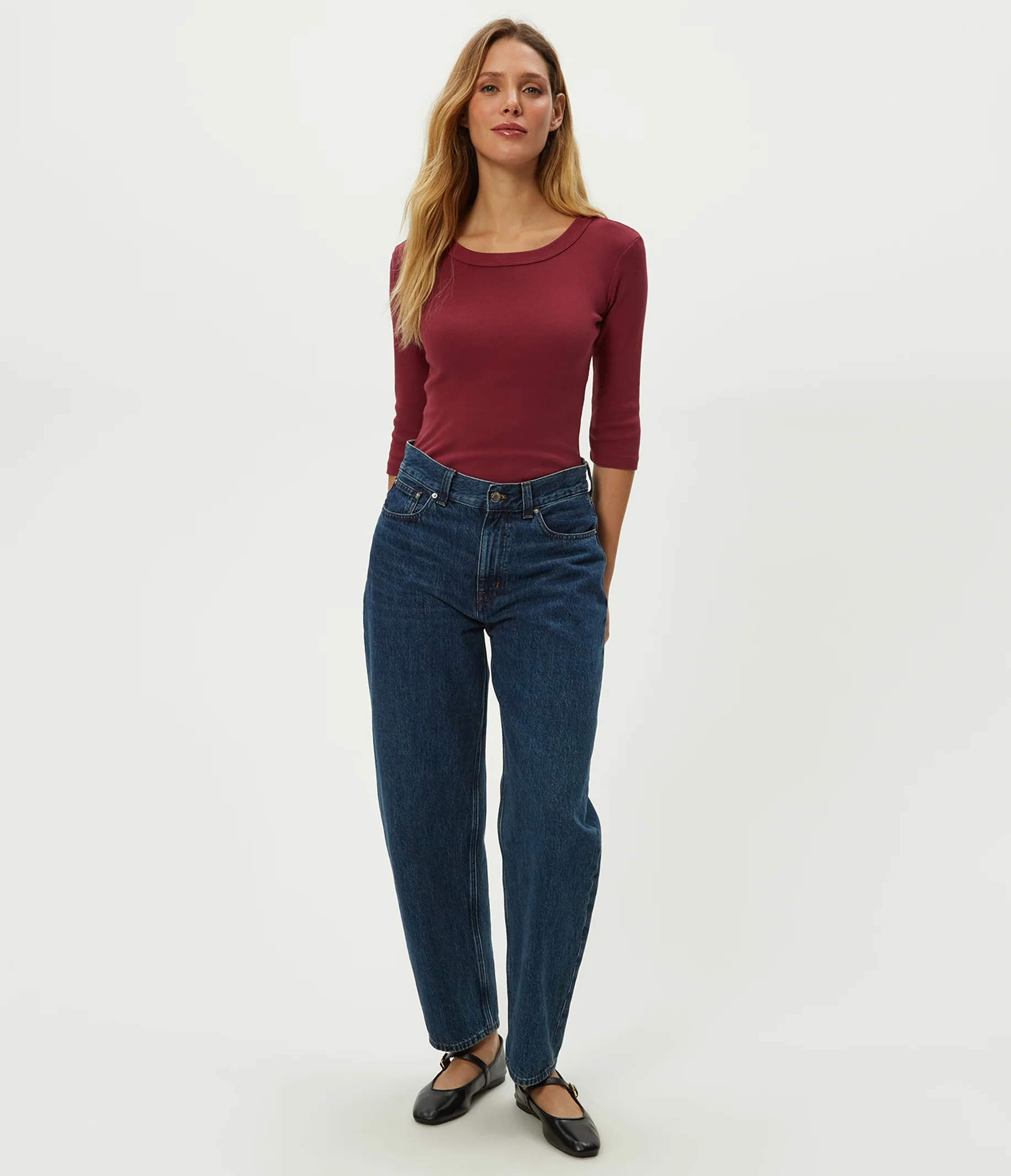 Dot 3/4 Sleeve Tee - Image 59