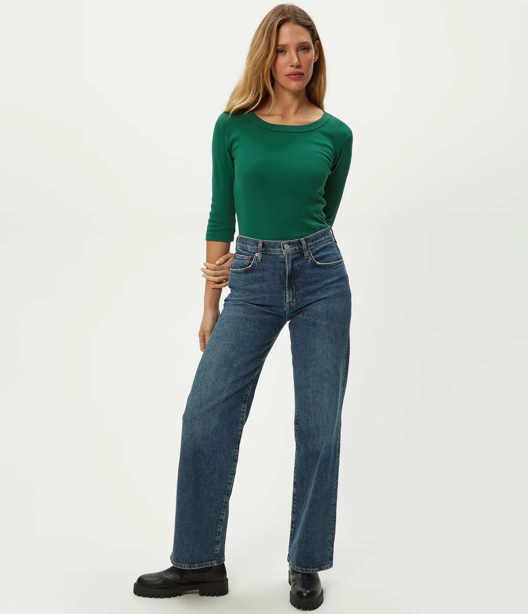 Dot 3/4 Sleeve Tee - Image 67