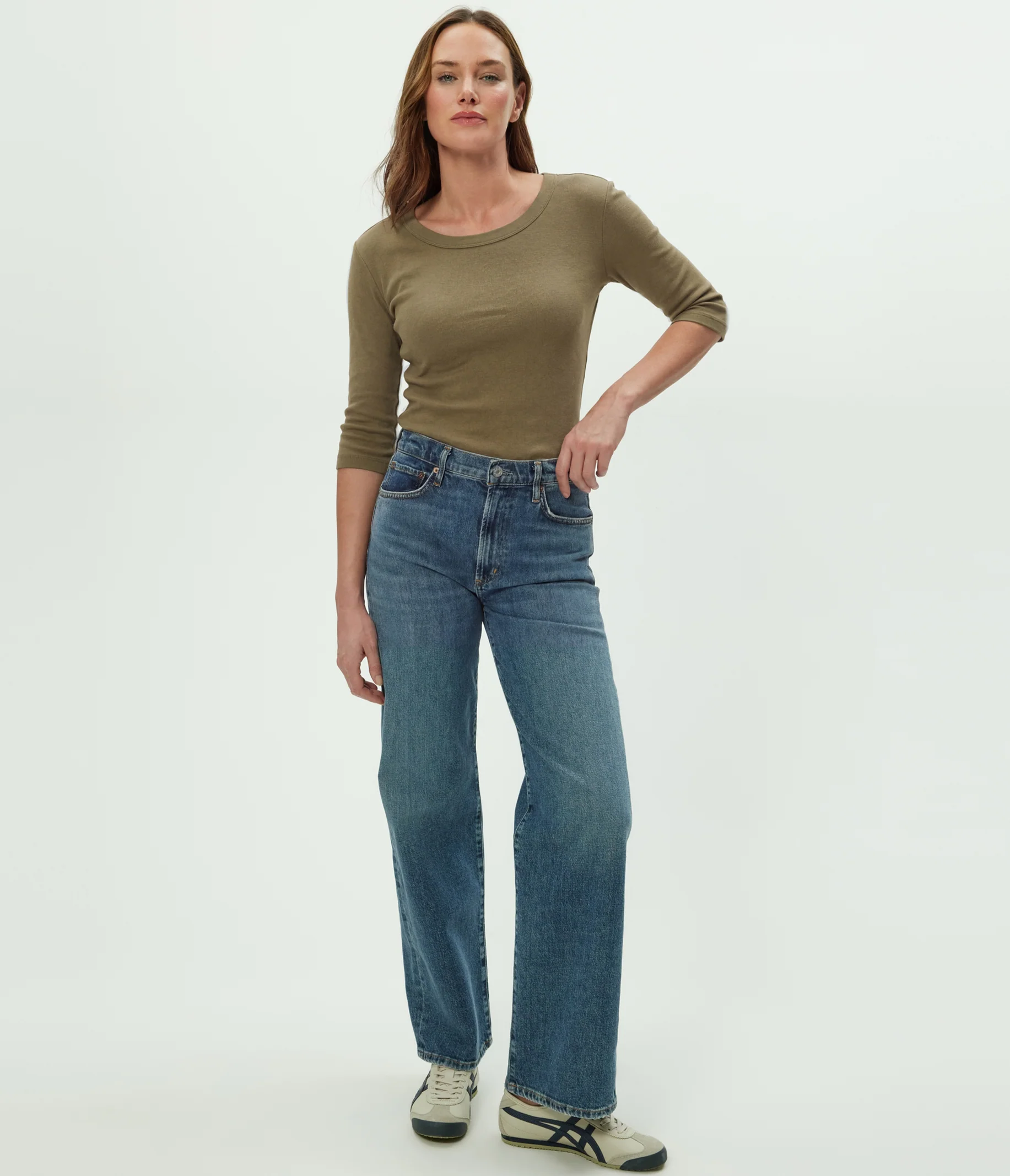 Dot 3/4 Sleeve Tee - Image 75