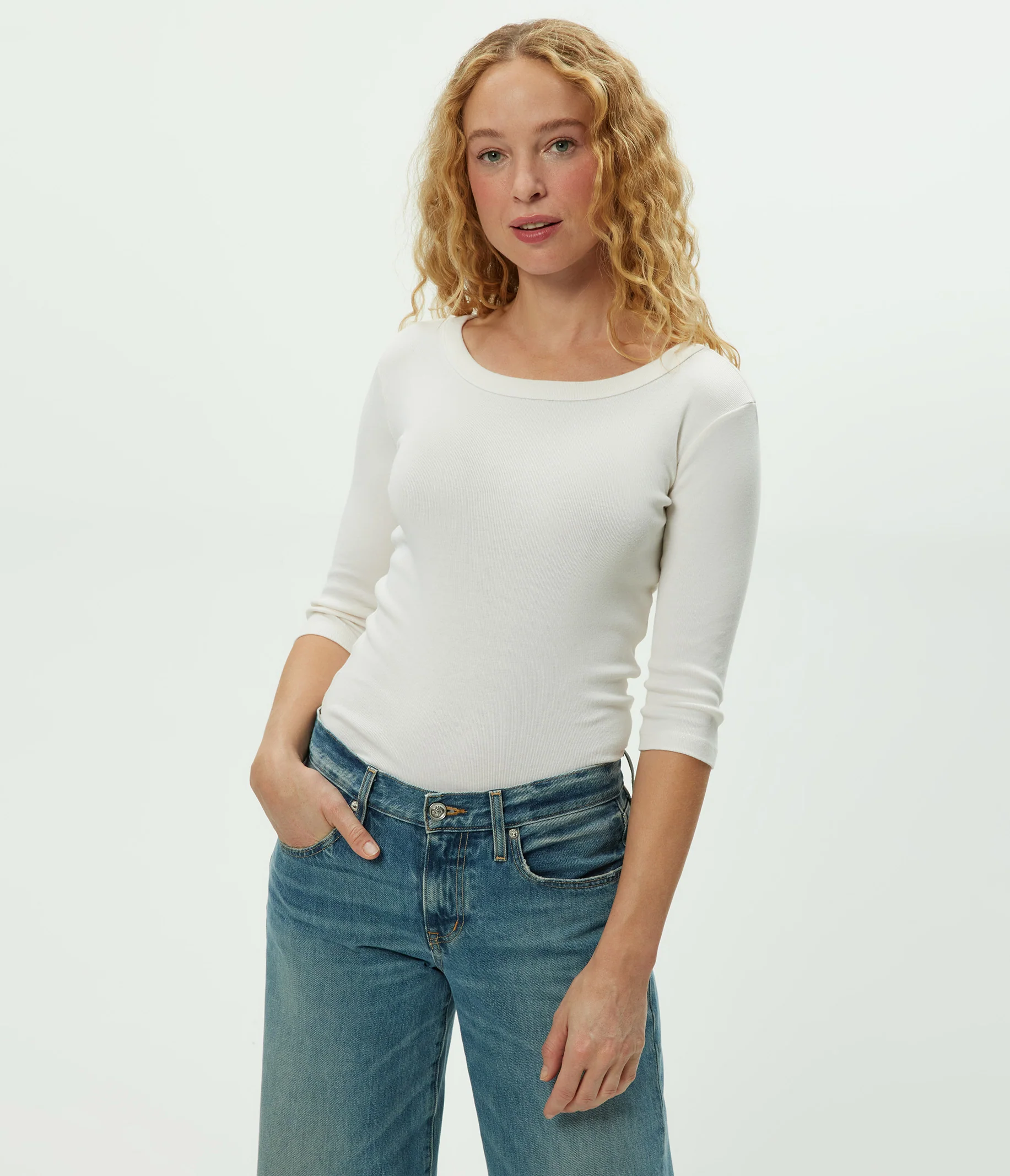 Dot 3/4 Sleeve Tee - Image 86