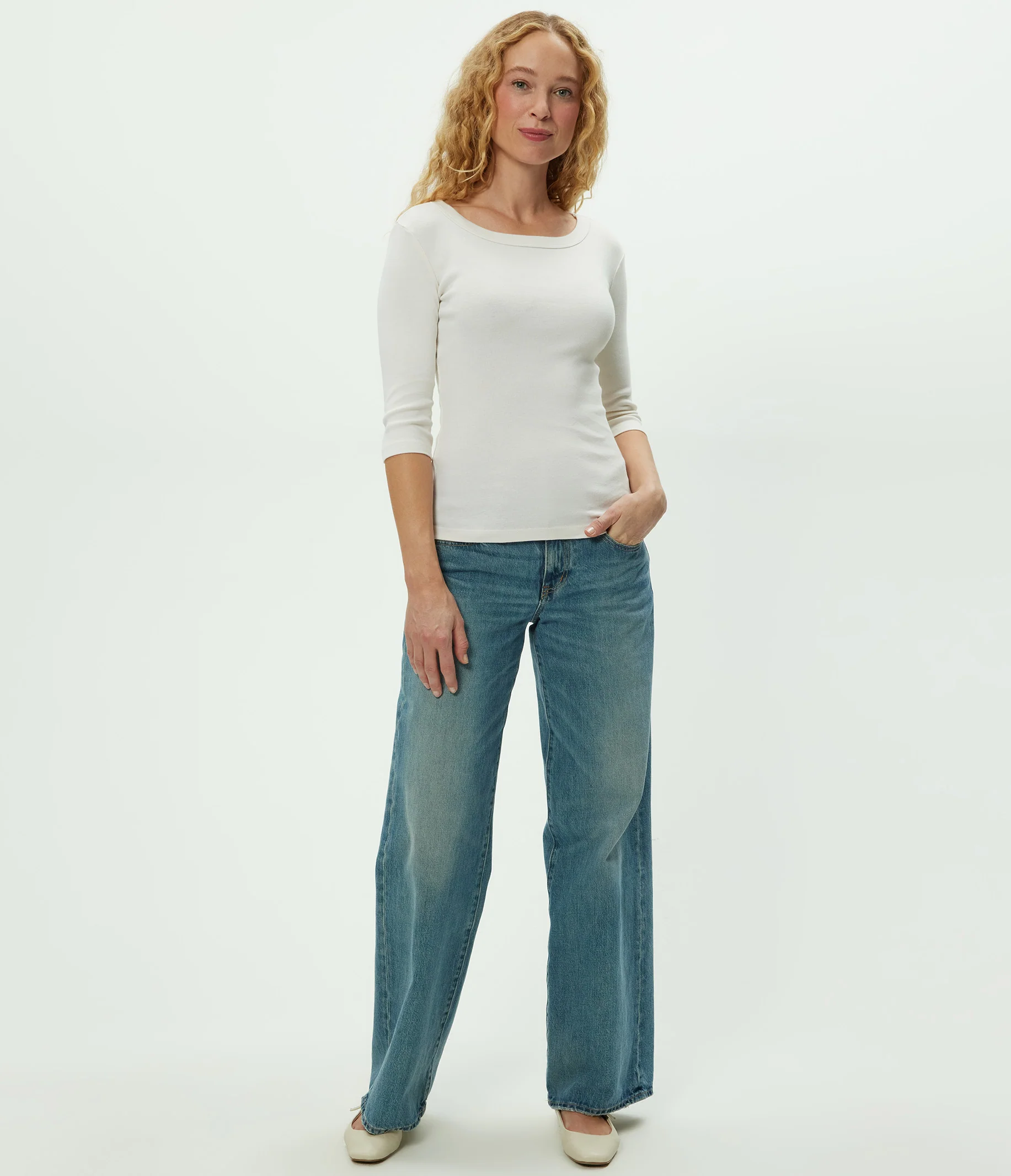 Dot 3/4 Sleeve Tee - Image 87