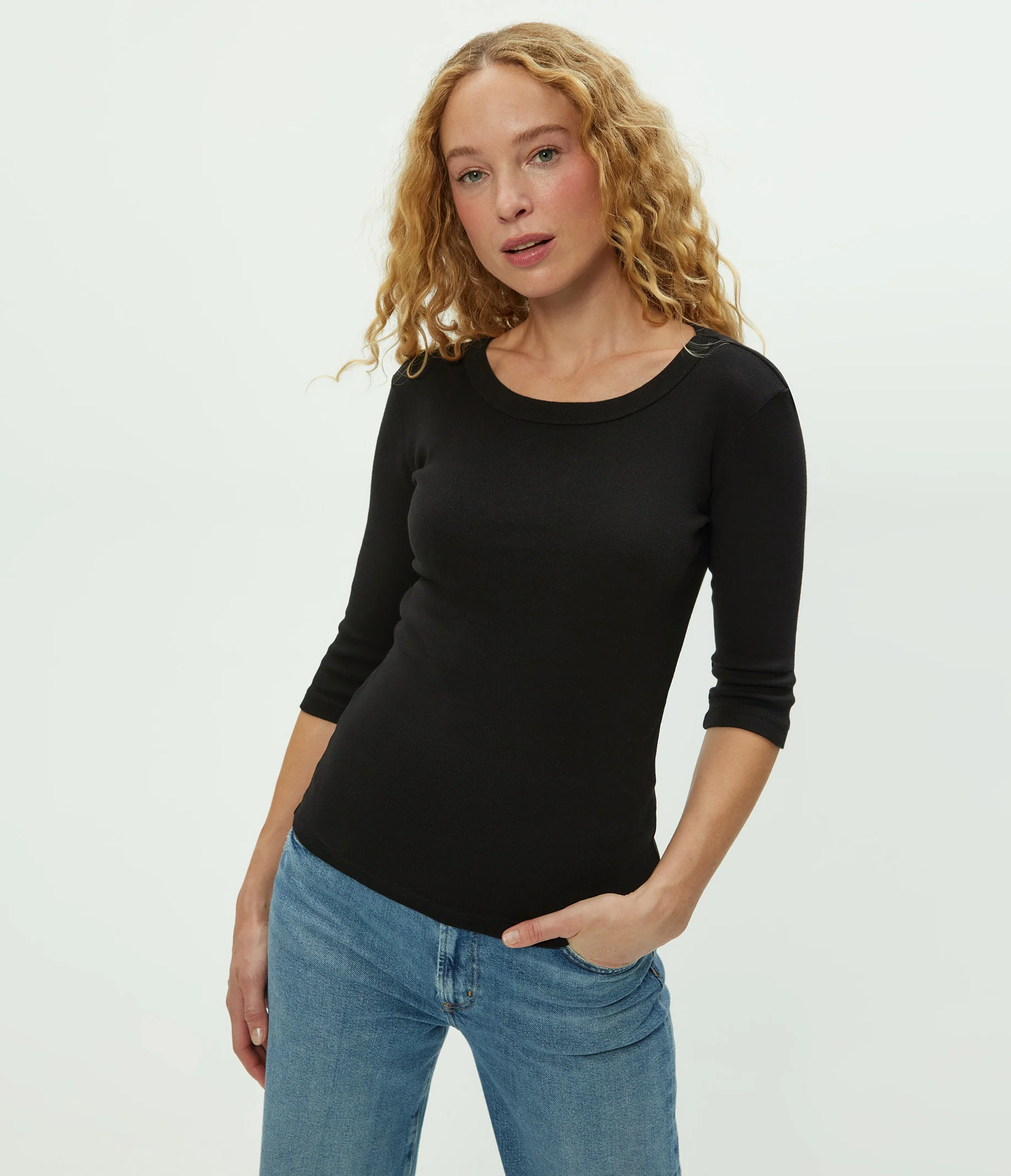 Dot 3/4 Sleeve Tee - Image 94