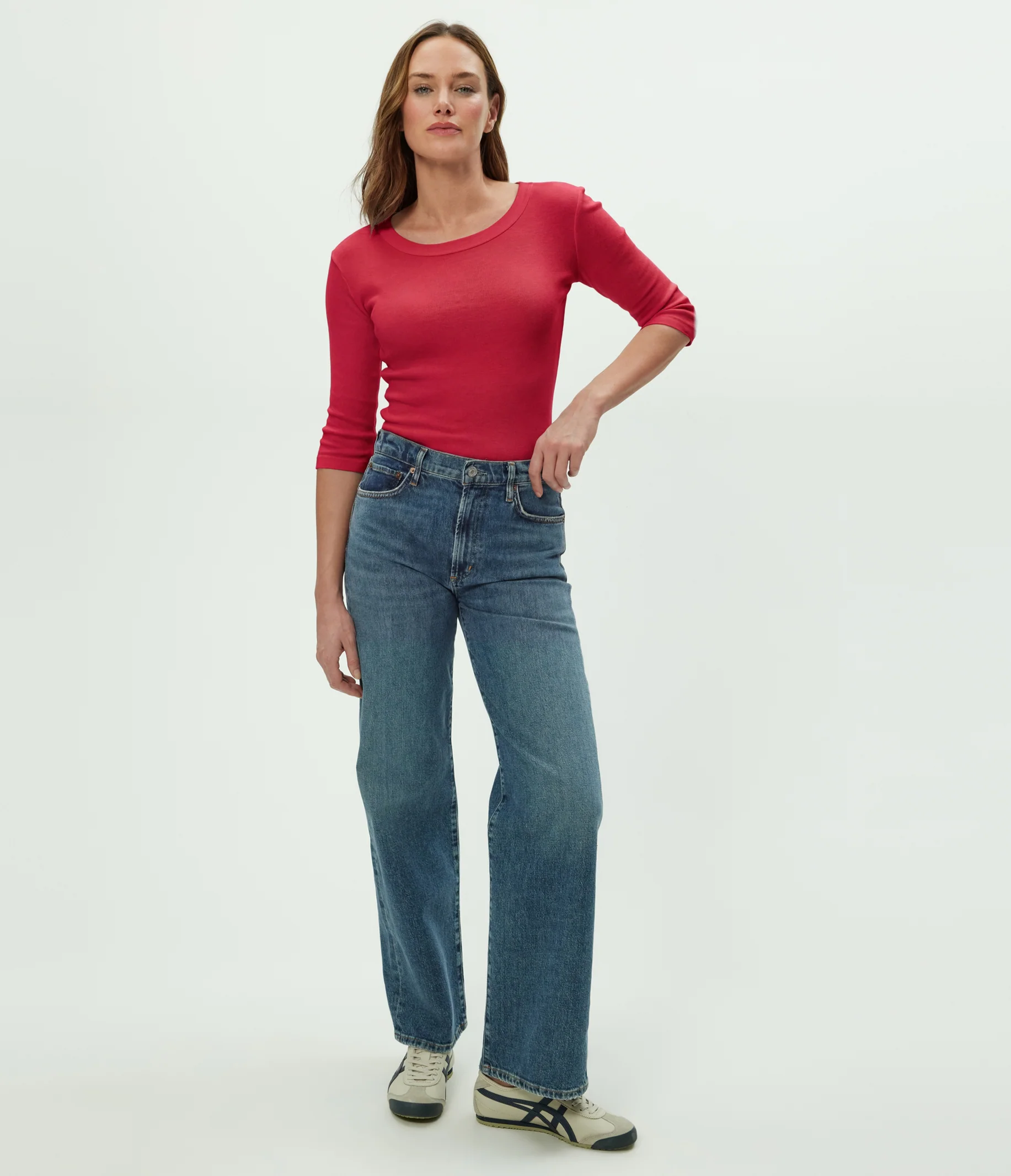 Dot 3/4 Sleeve Tee - Image 99