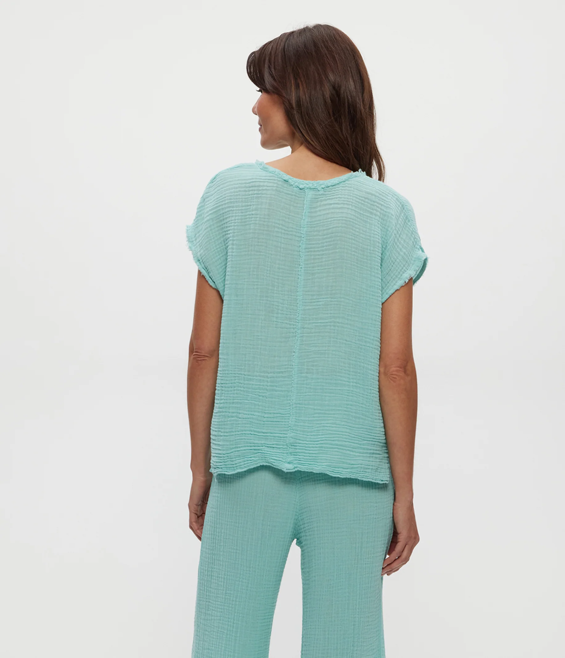 Draya Gauze V-Neck Top - Image 102