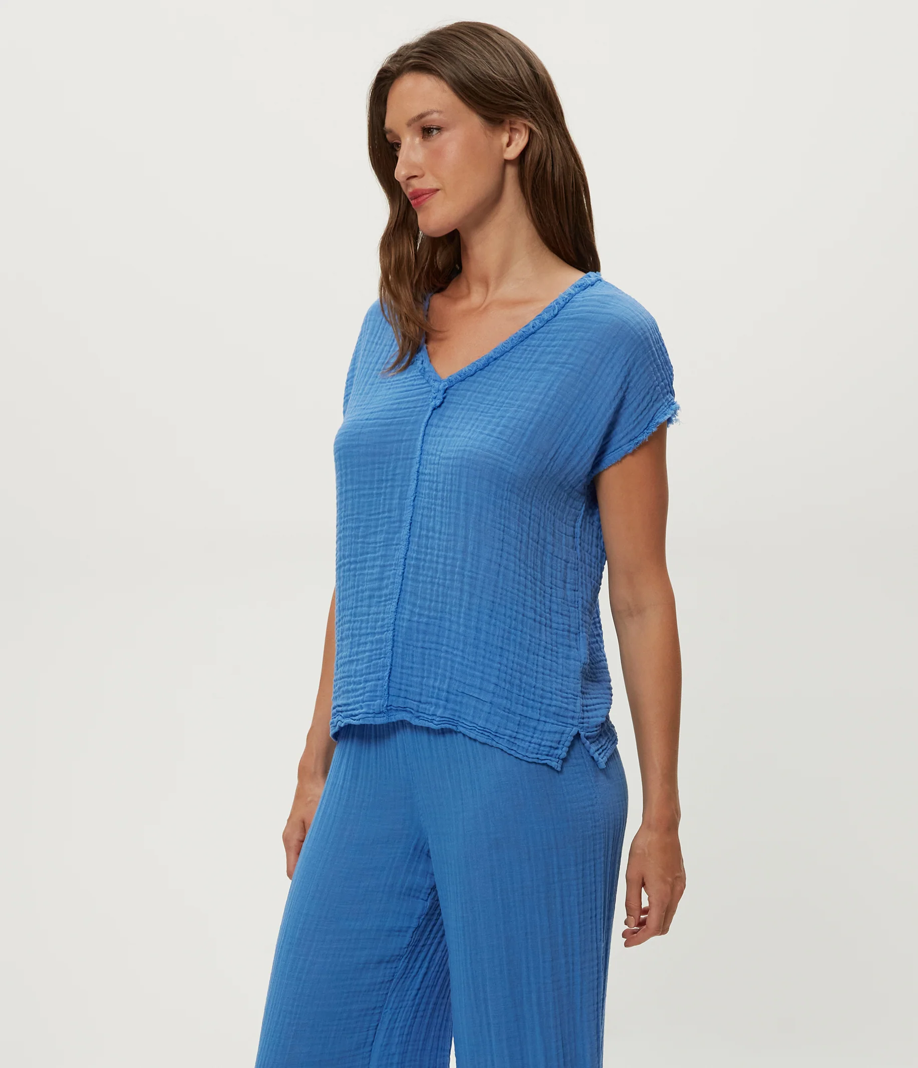 Draya Gauze V-Neck Top - Image 105