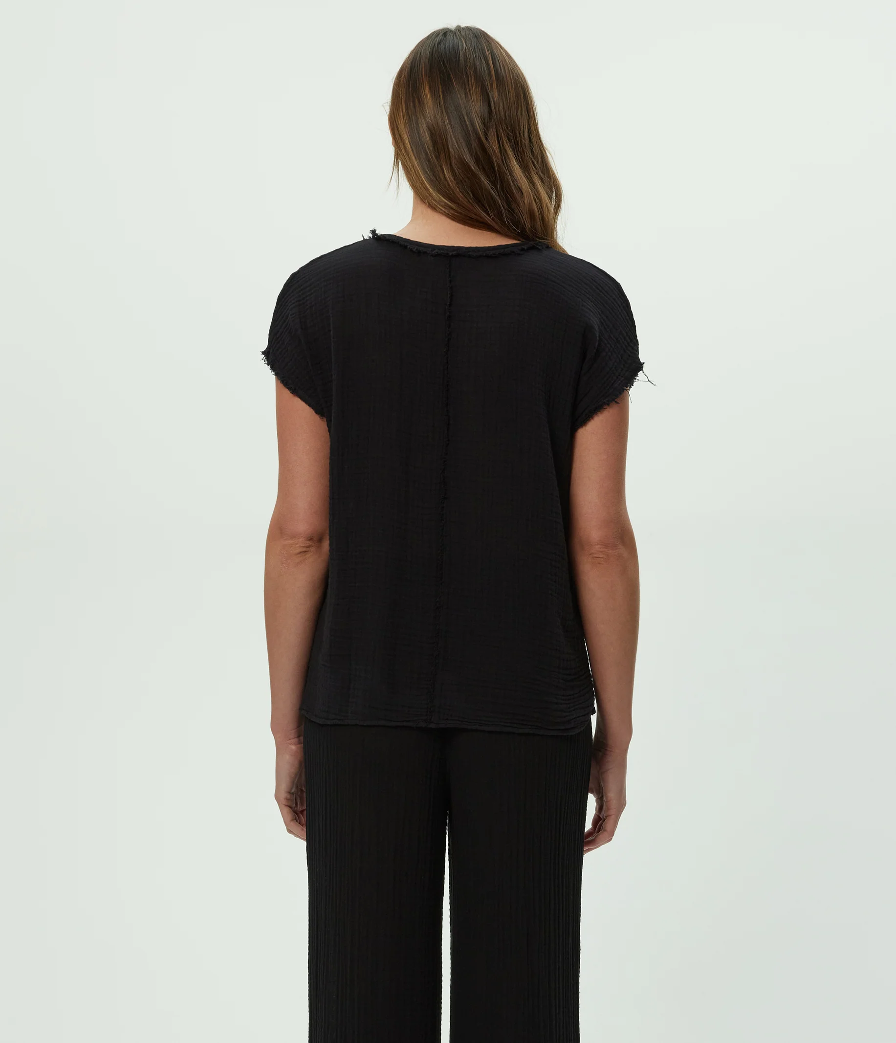 Draya Gauze V-Neck Top - Image 110