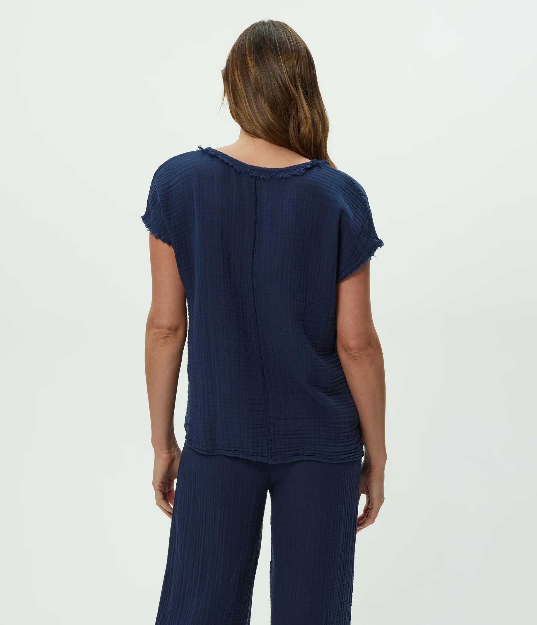 Draya Gauze V-Neck Top - Image 114