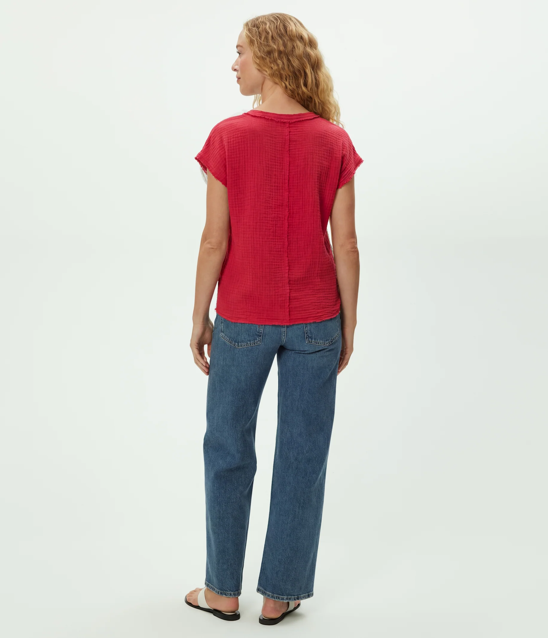 Draya Gauze V-Neck Top - Image 119