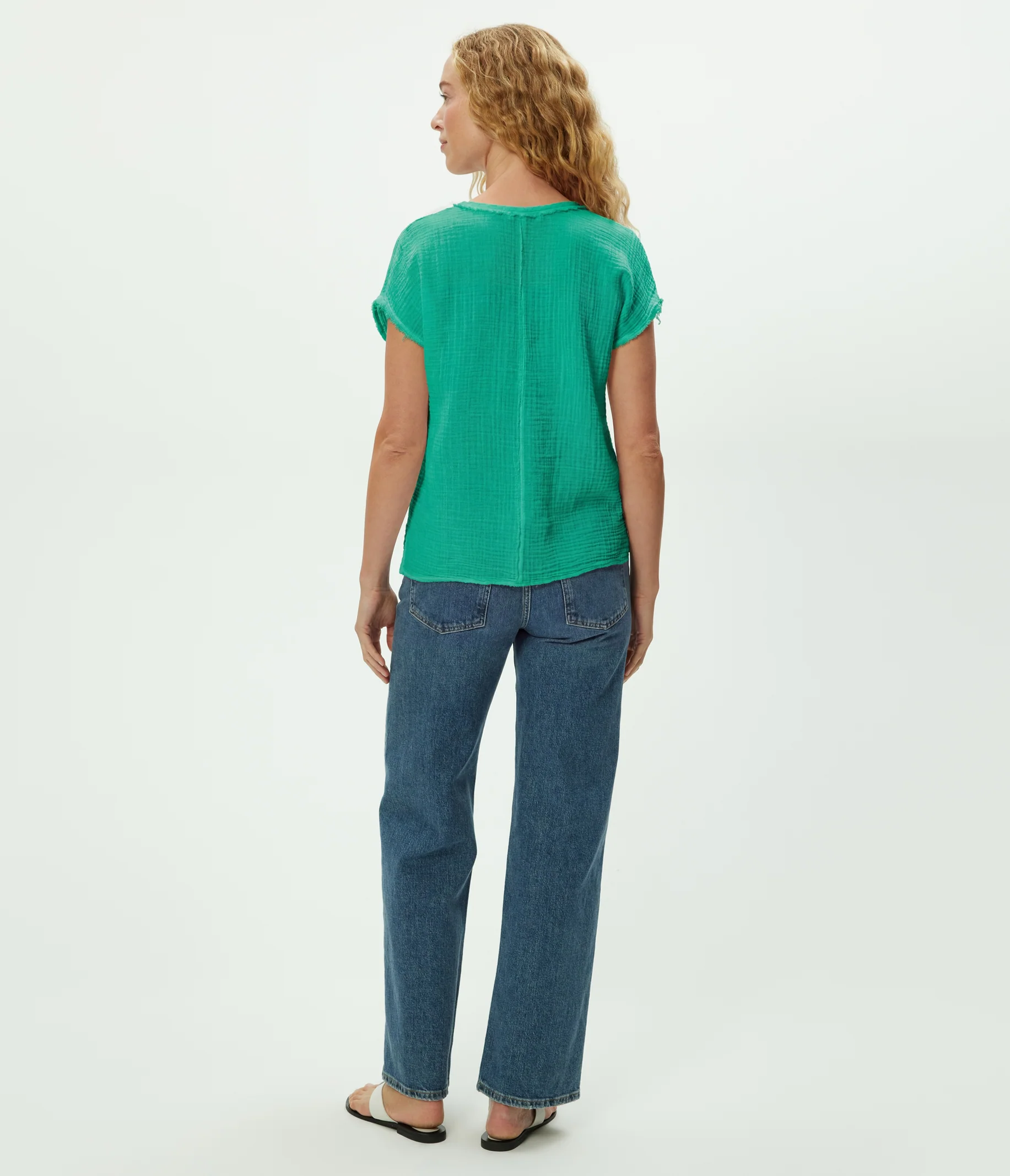 Draya Gauze V-Neck Top - Image 134