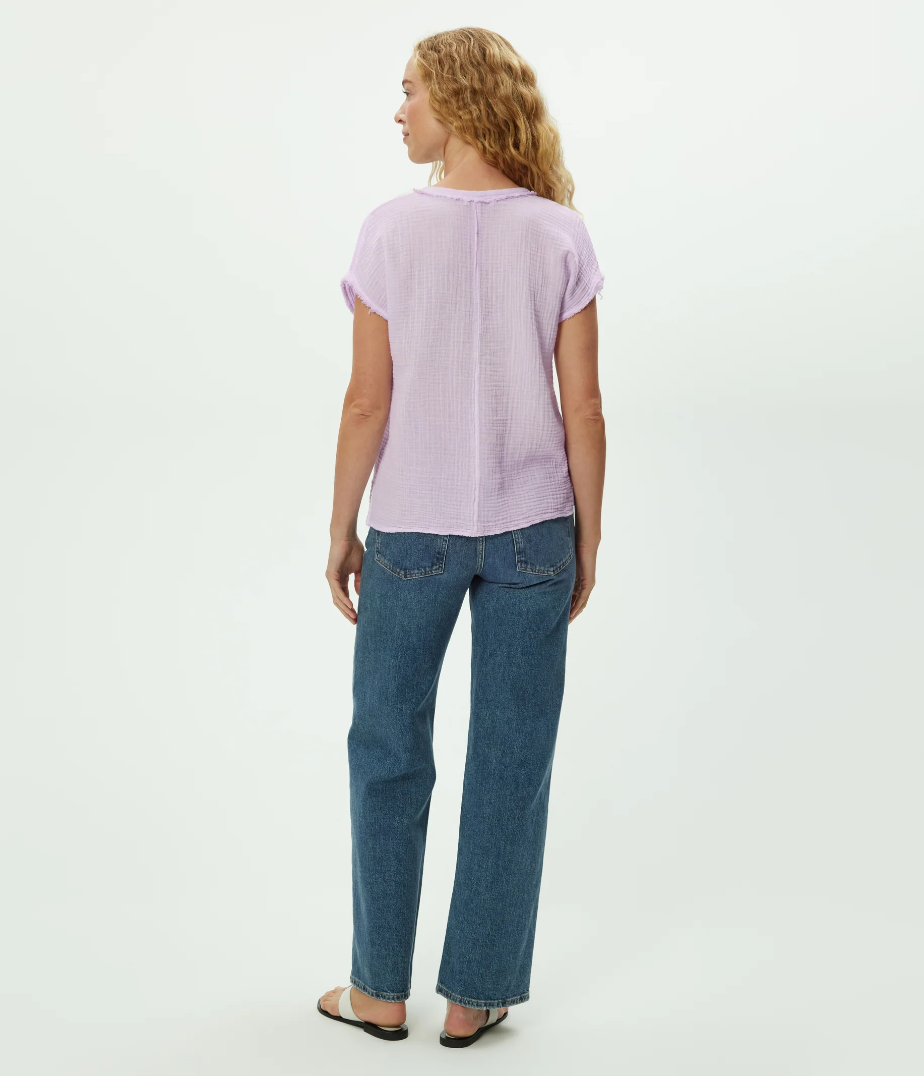 Draya Gauze V-Neck Top - Image 139