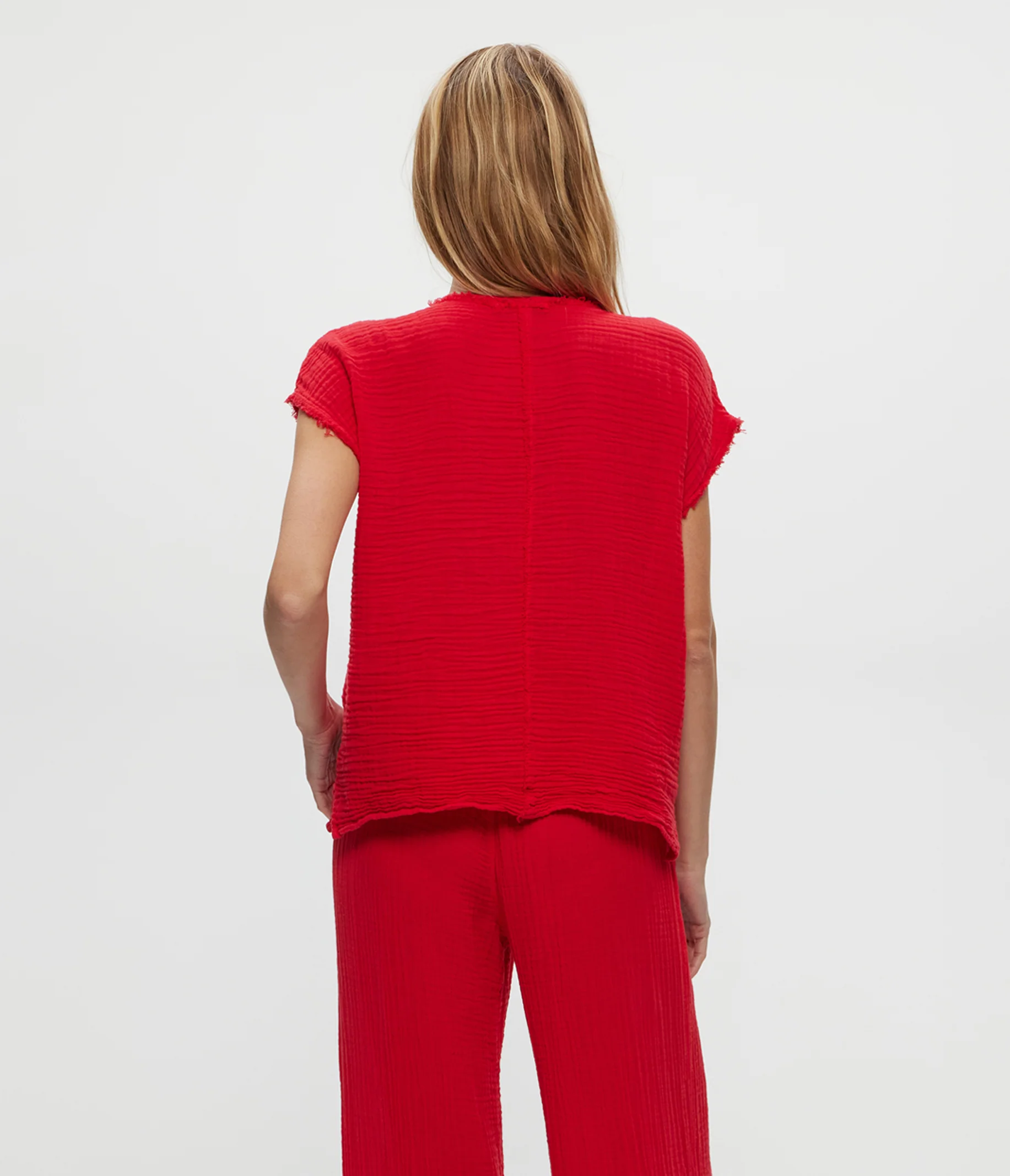 Draya Gauze V-Neck Top - Image 15