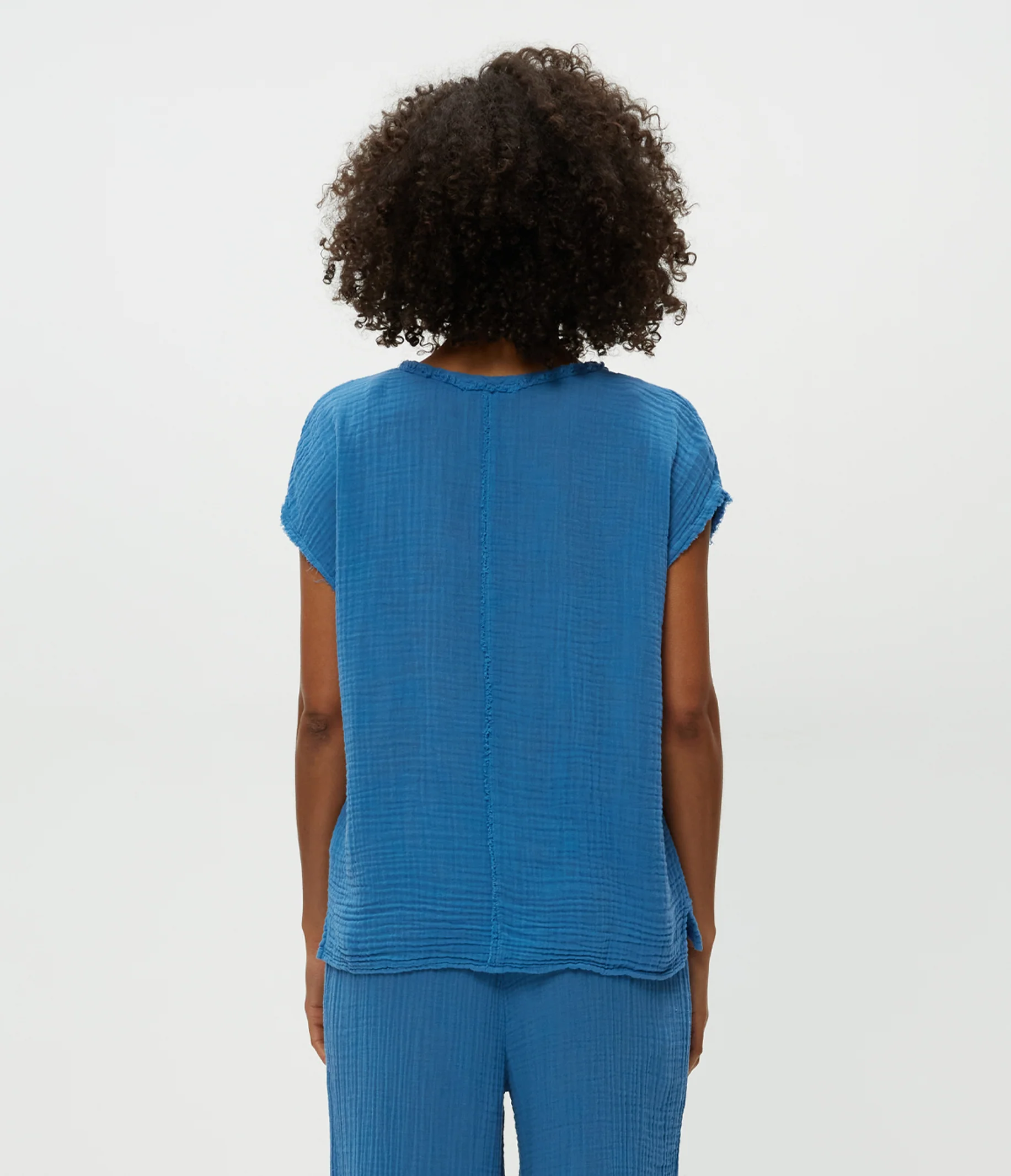 Draya Gauze V-Neck Top - Image 35