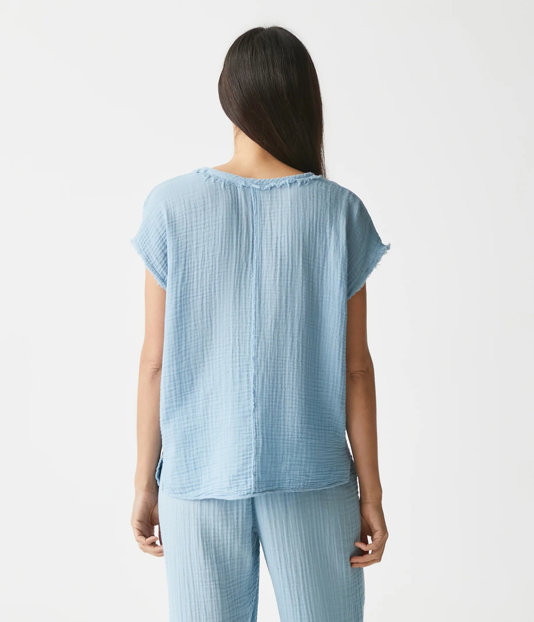 Draya Gauze V-Neck Top - Image 59