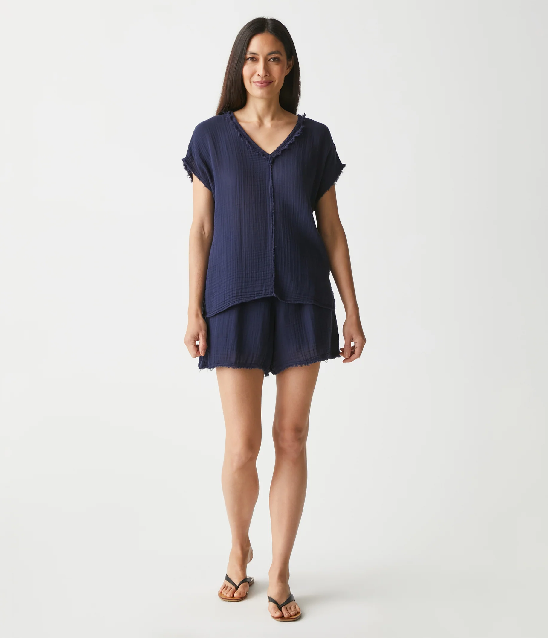 Draya Gauze V-Neck Top - Image 65