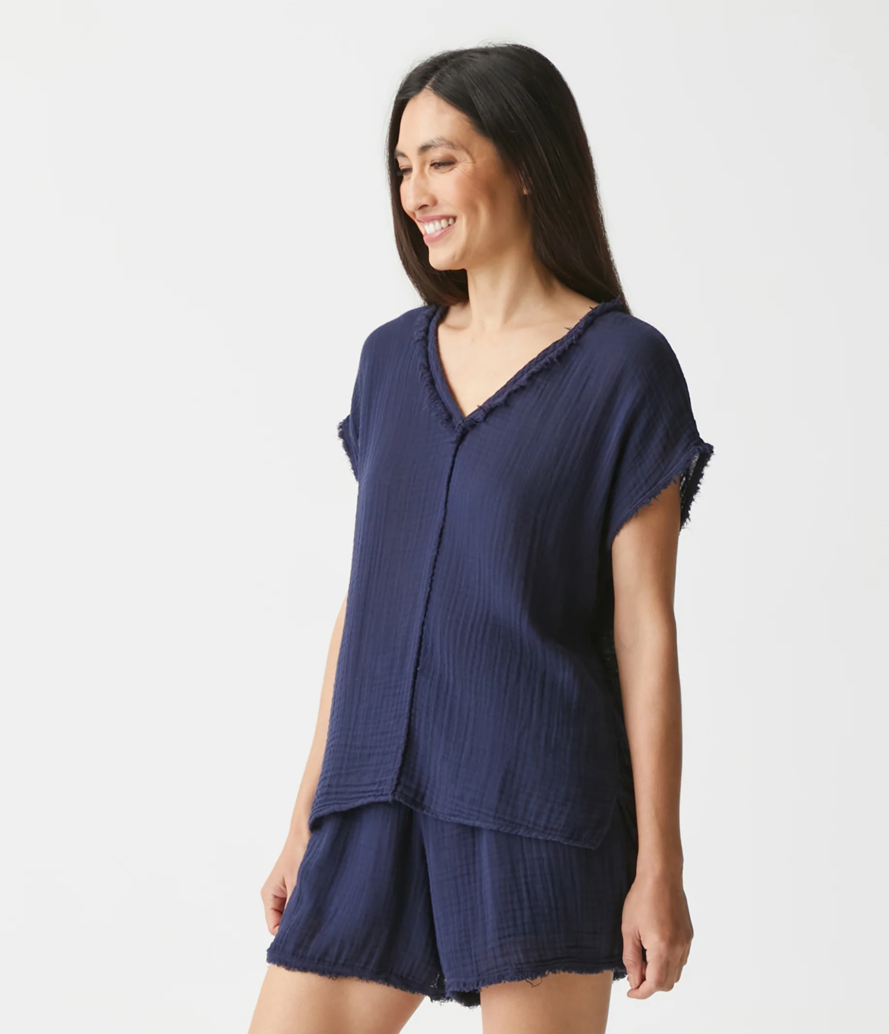 Draya Gauze V-Neck Top - Image 66