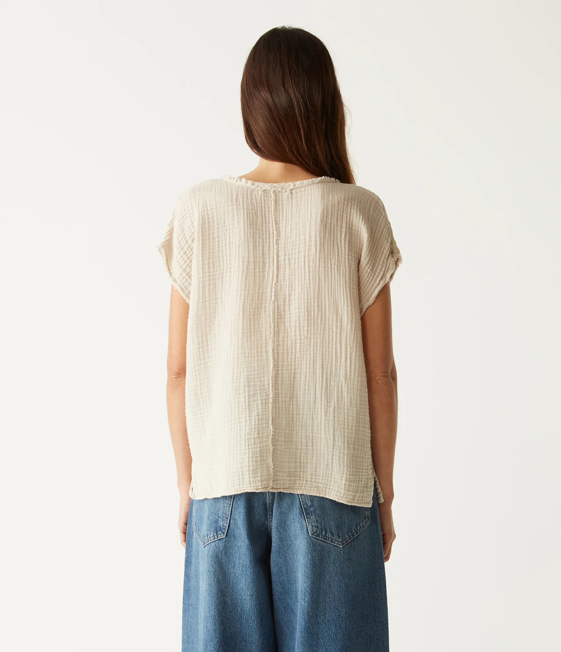 Draya Gauze V-Neck Top - Image 78