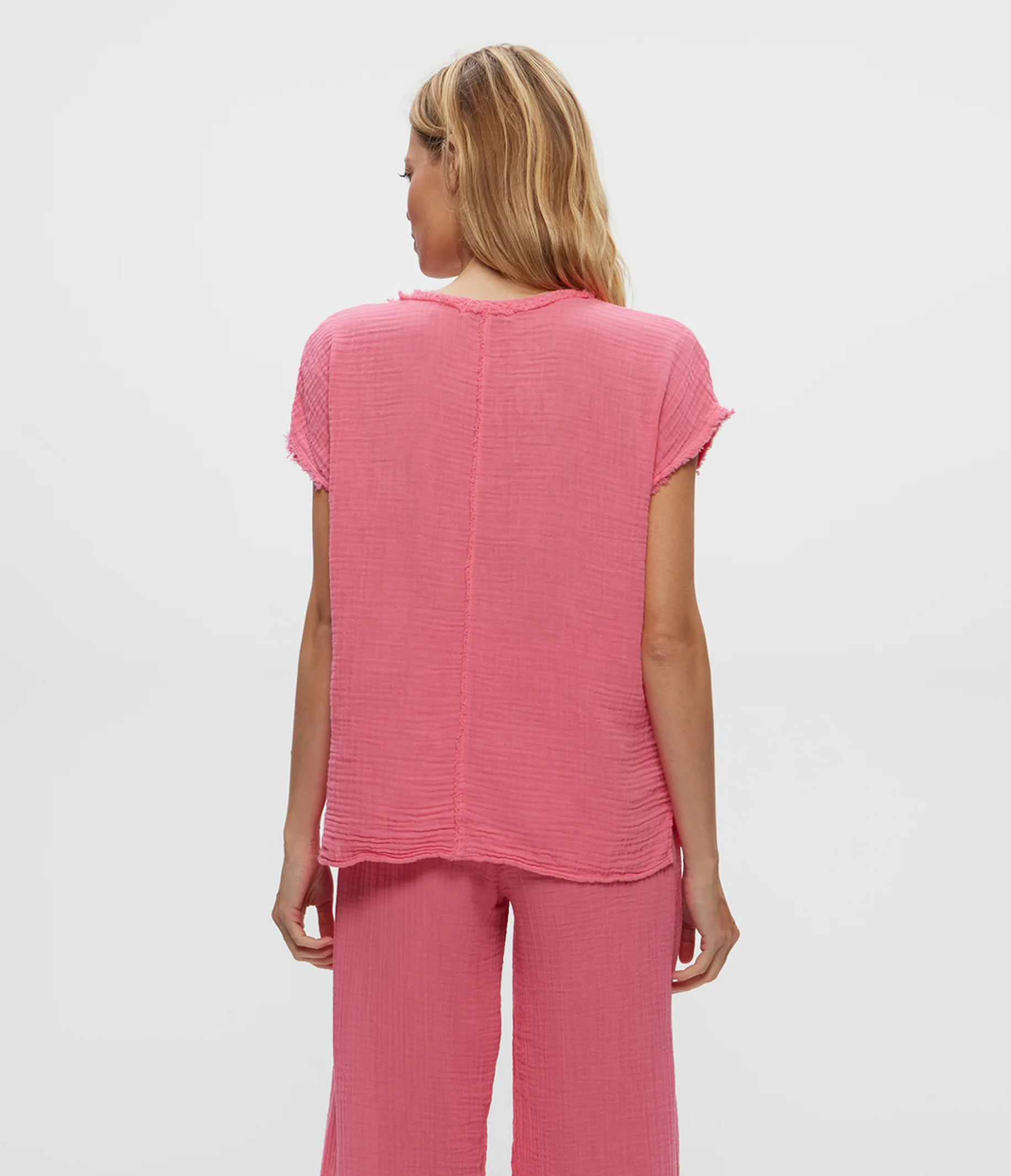 Draya Gauze V-Neck Top - Image 8