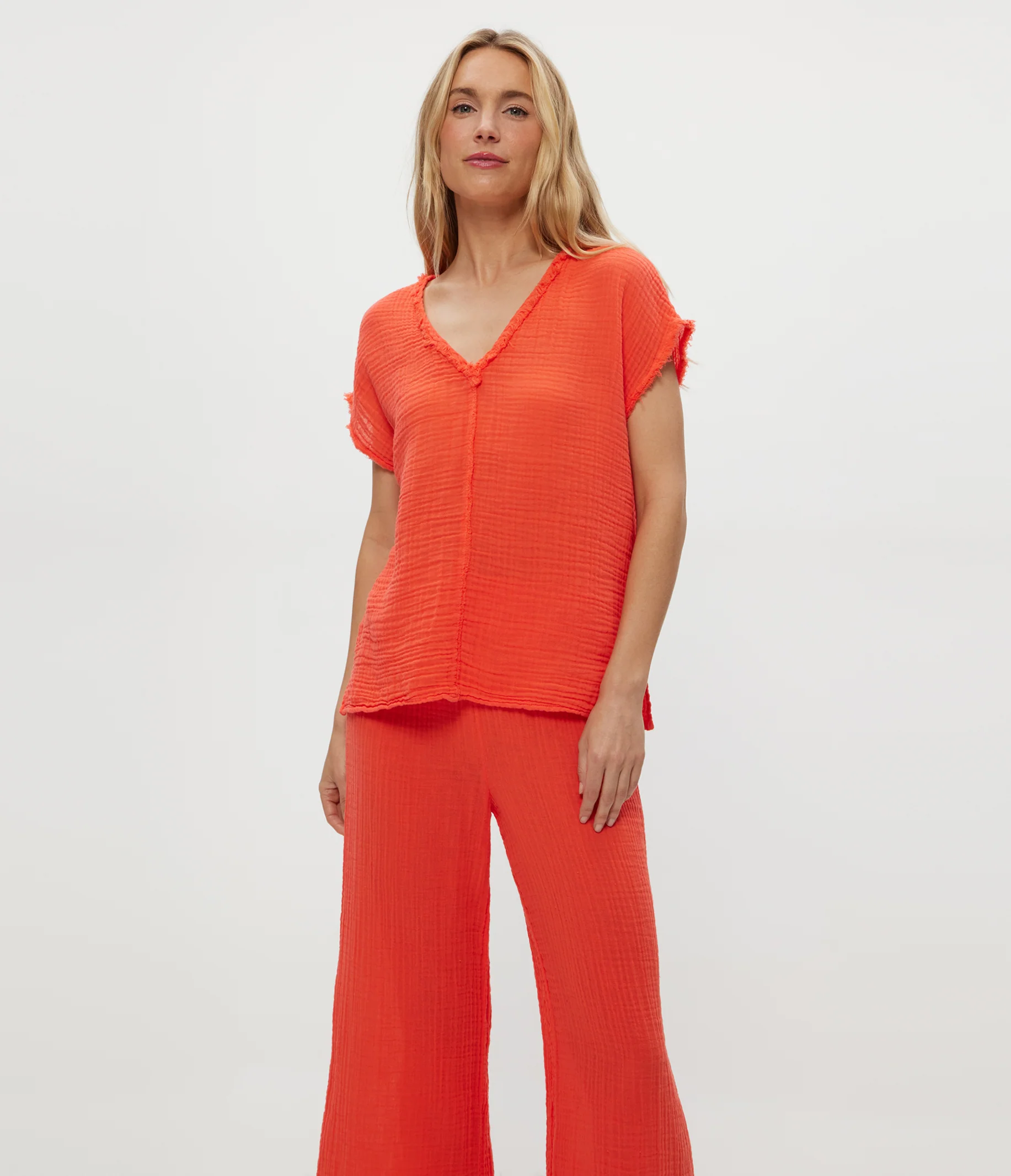 Draya Gauze V-Neck Top - Image 9