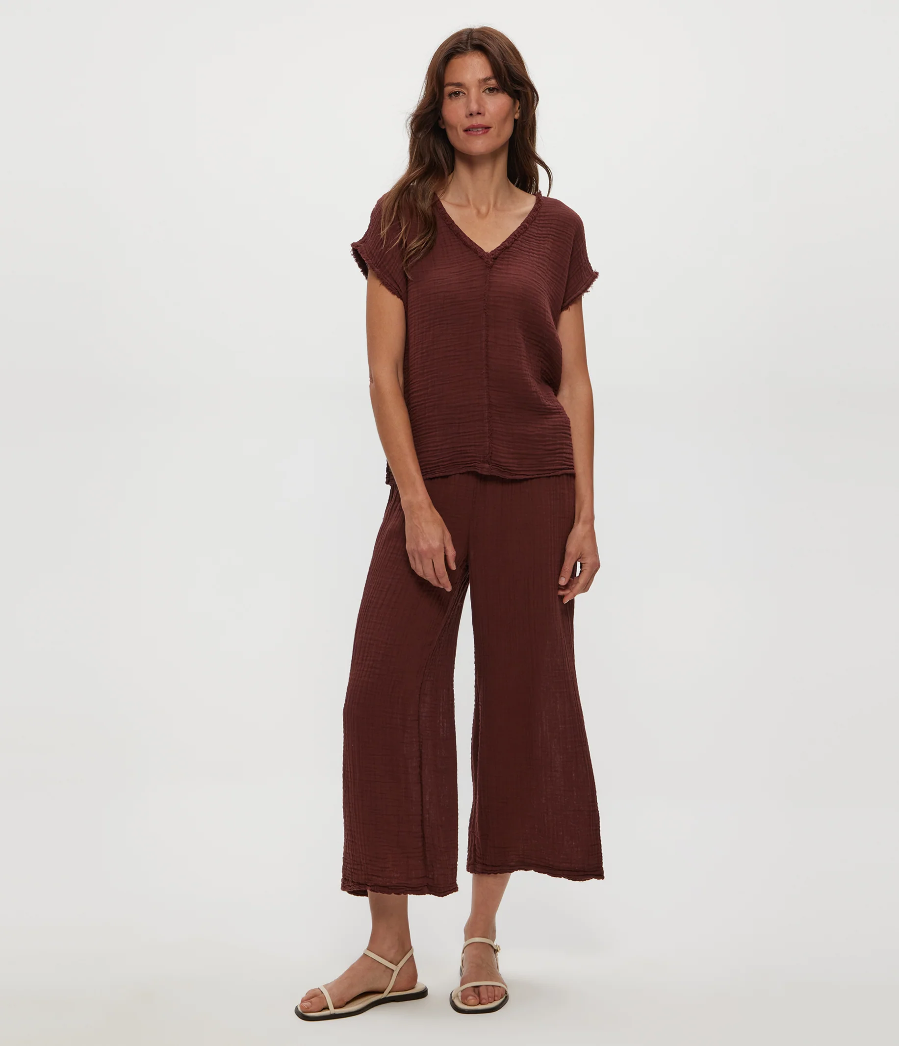 Draya Gauze V-Neck Top - Image 92