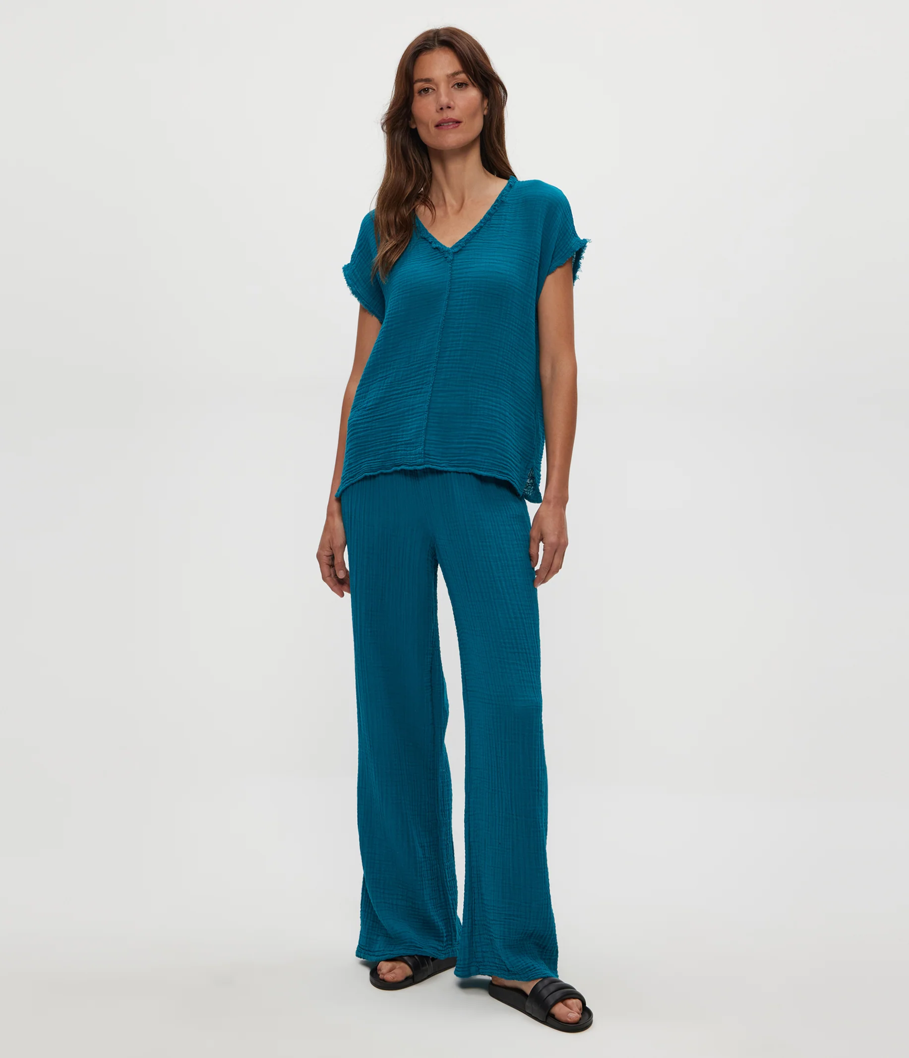 Draya Gauze V-Neck Top - Image 96