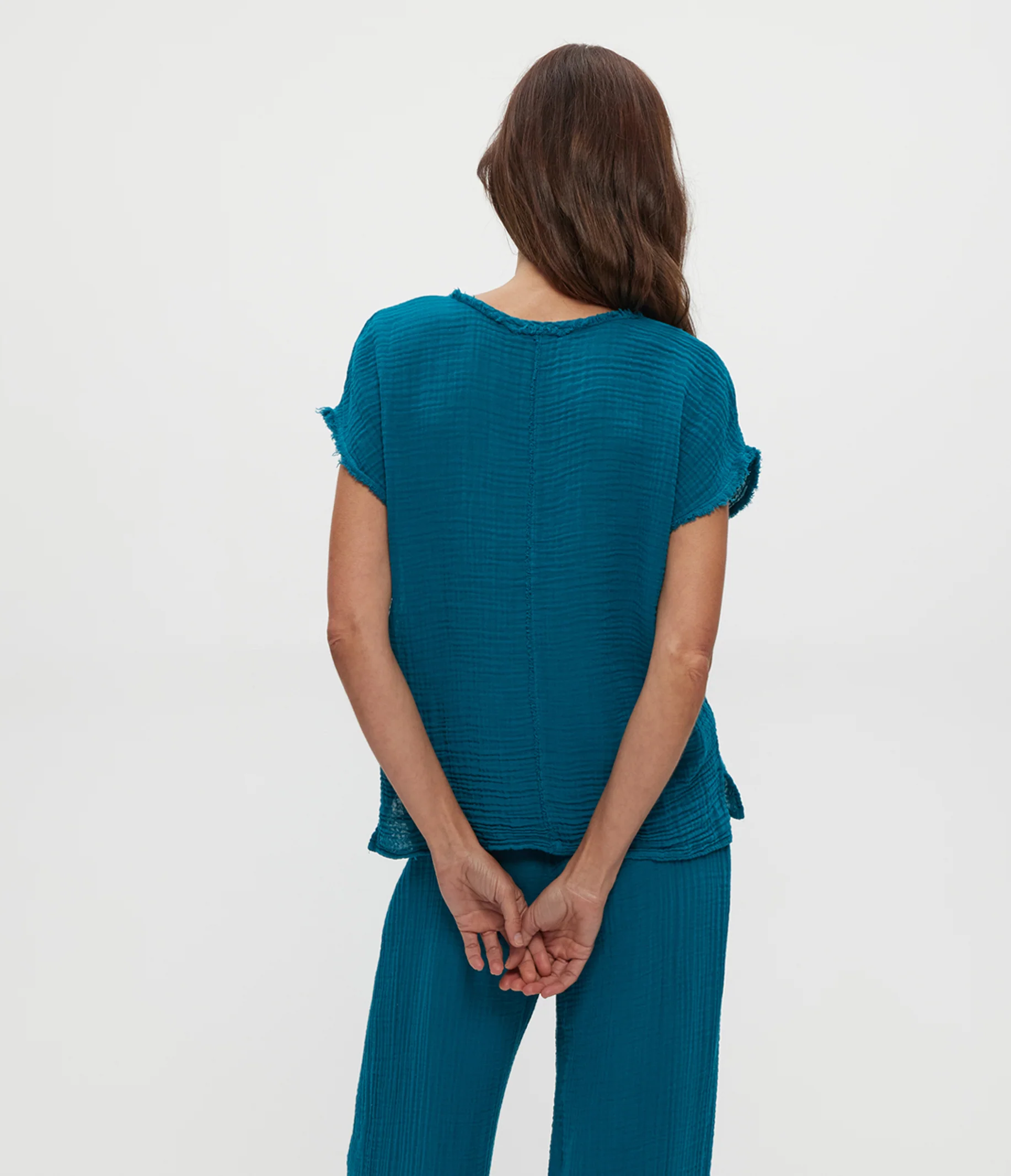 Draya Gauze V-Neck Top - Image 98