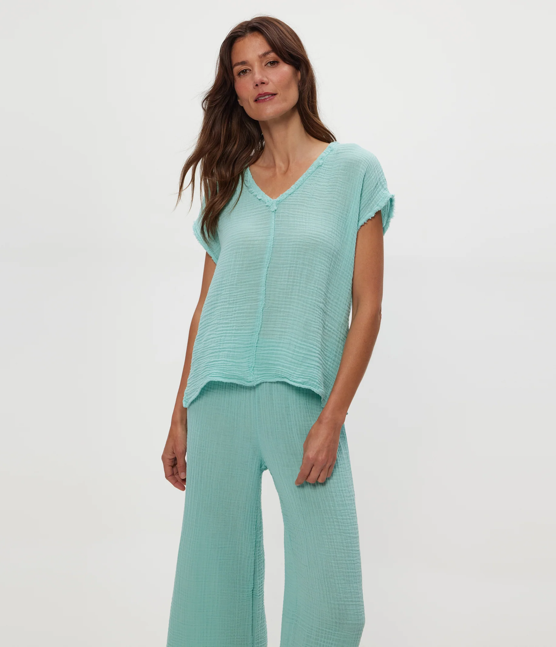 Draya Gauze V-Neck Top - Image 99