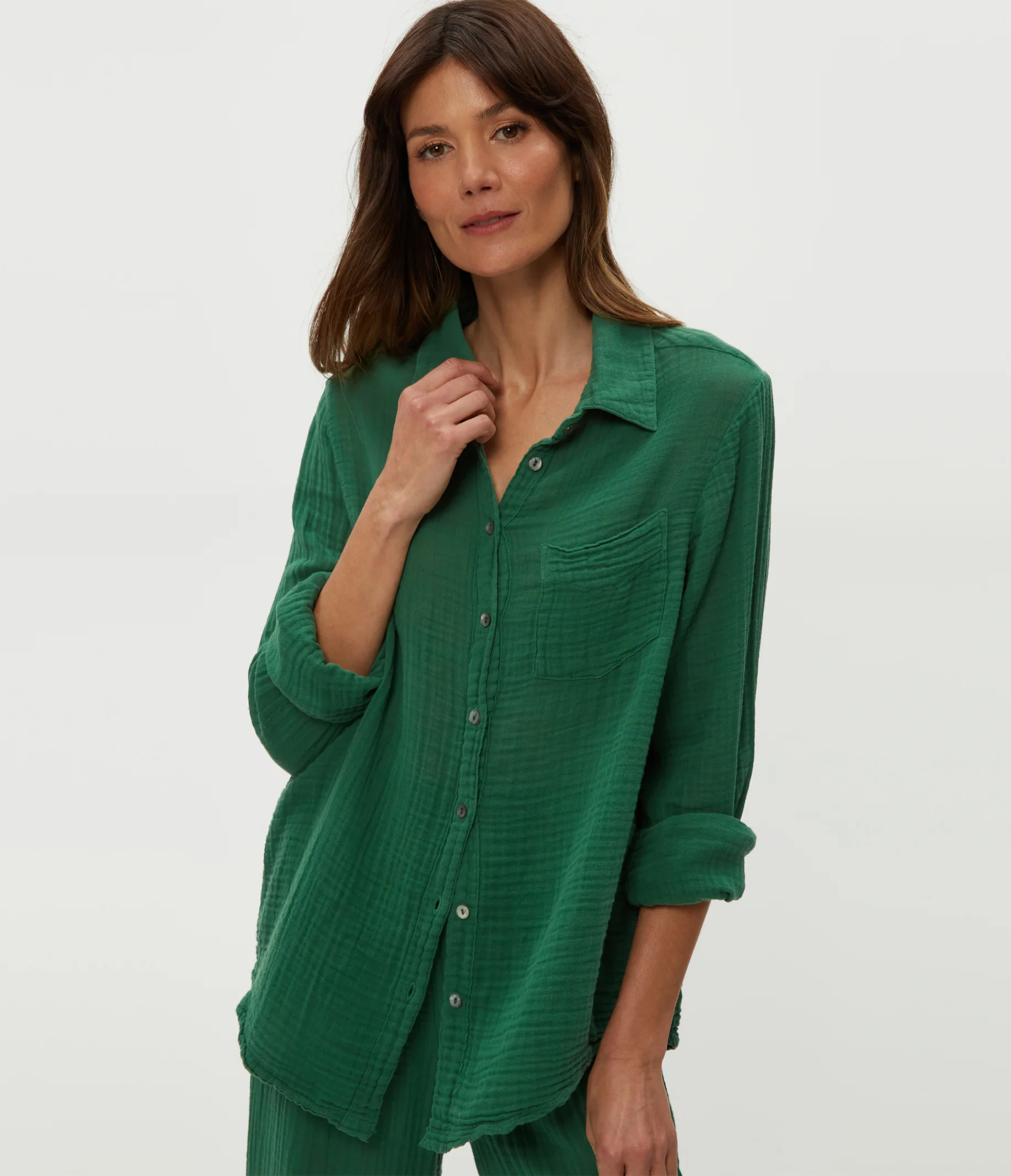 Ernie Gauze Button Down Shirt - Image 13