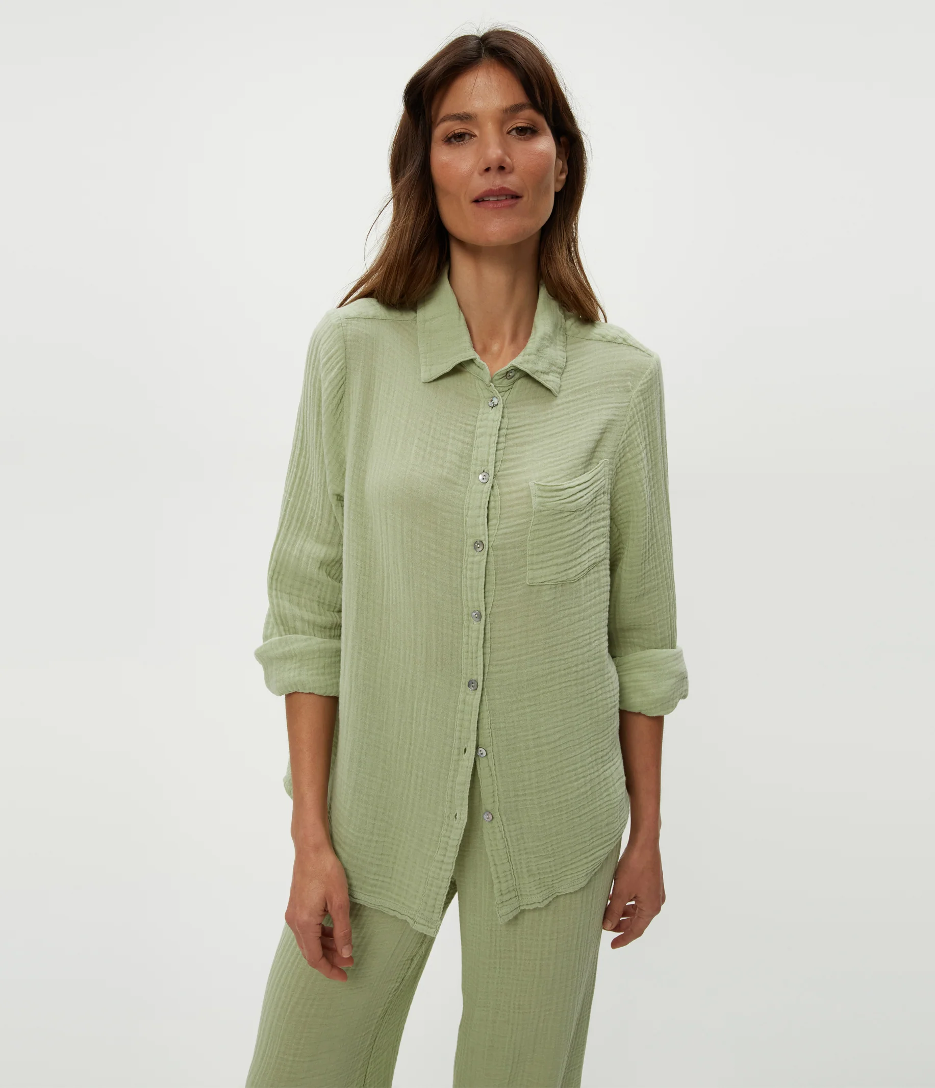 Ernie Gauze Button Down Shirt - Image 7