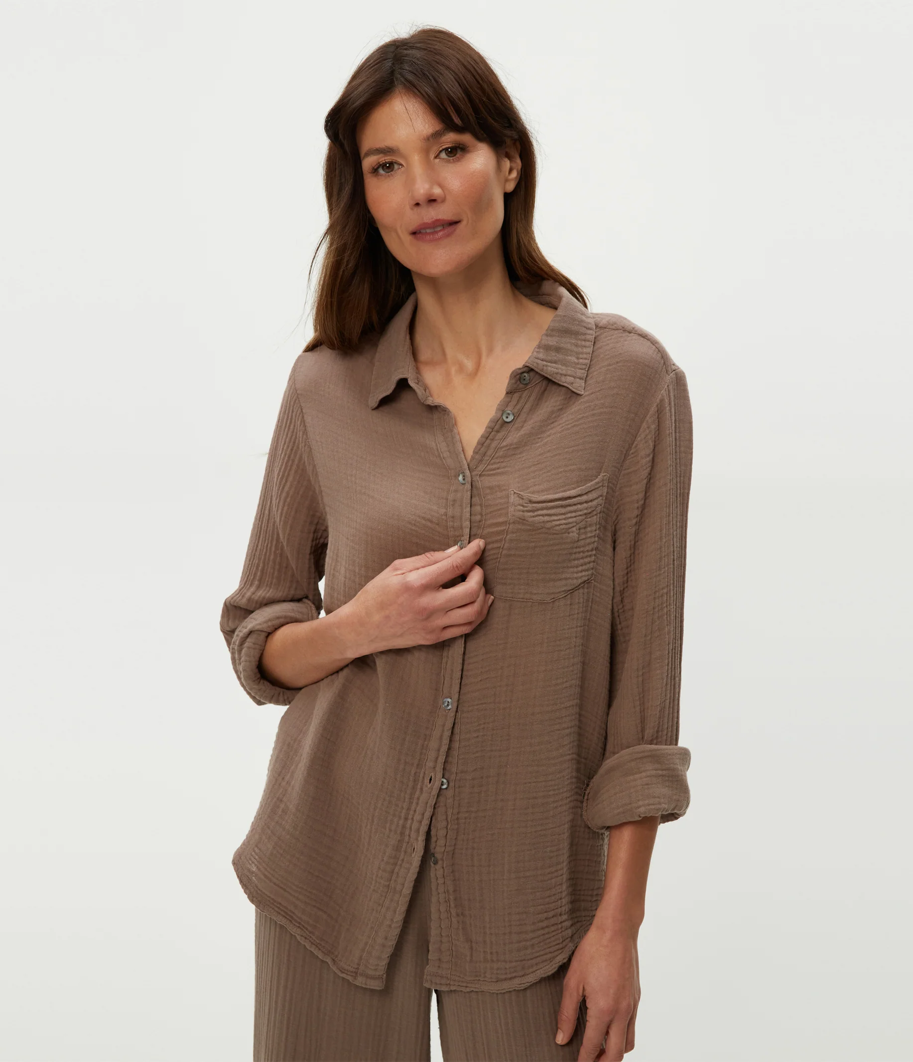 Ernie Gauze Button Down Shirt - Image 9