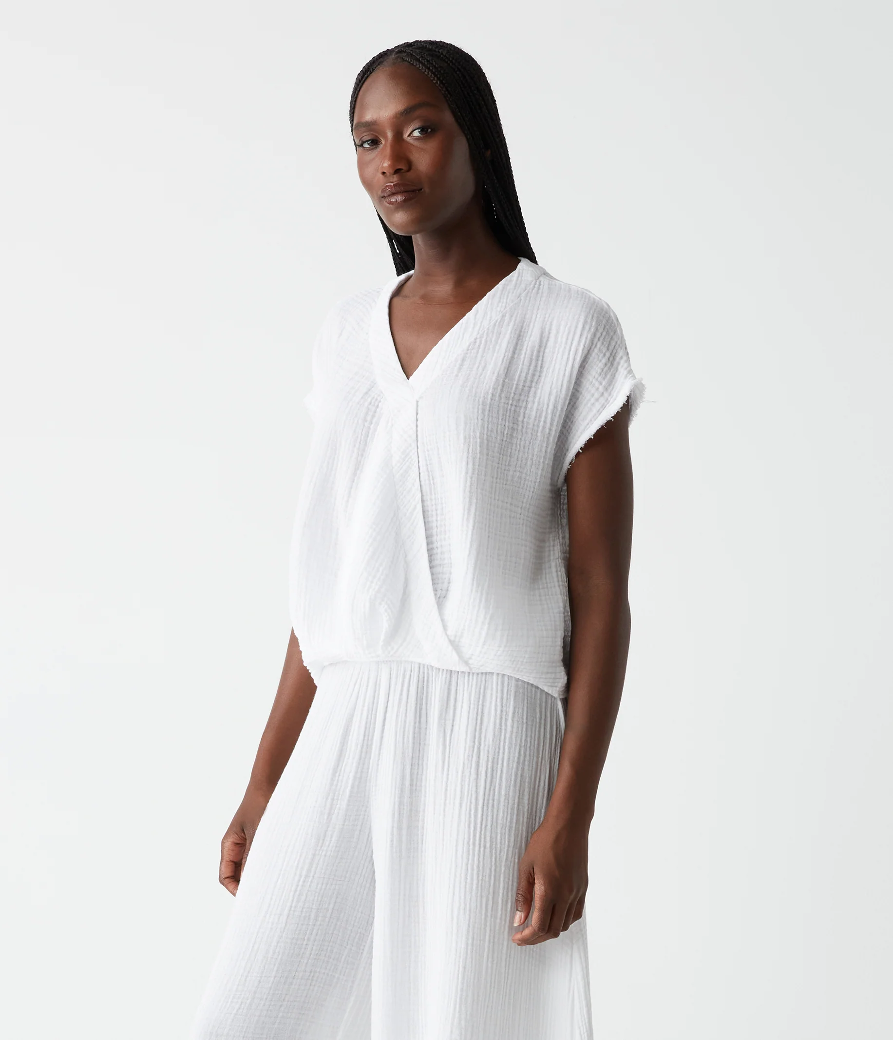Evie Gauze Surplice Top - Image 11
