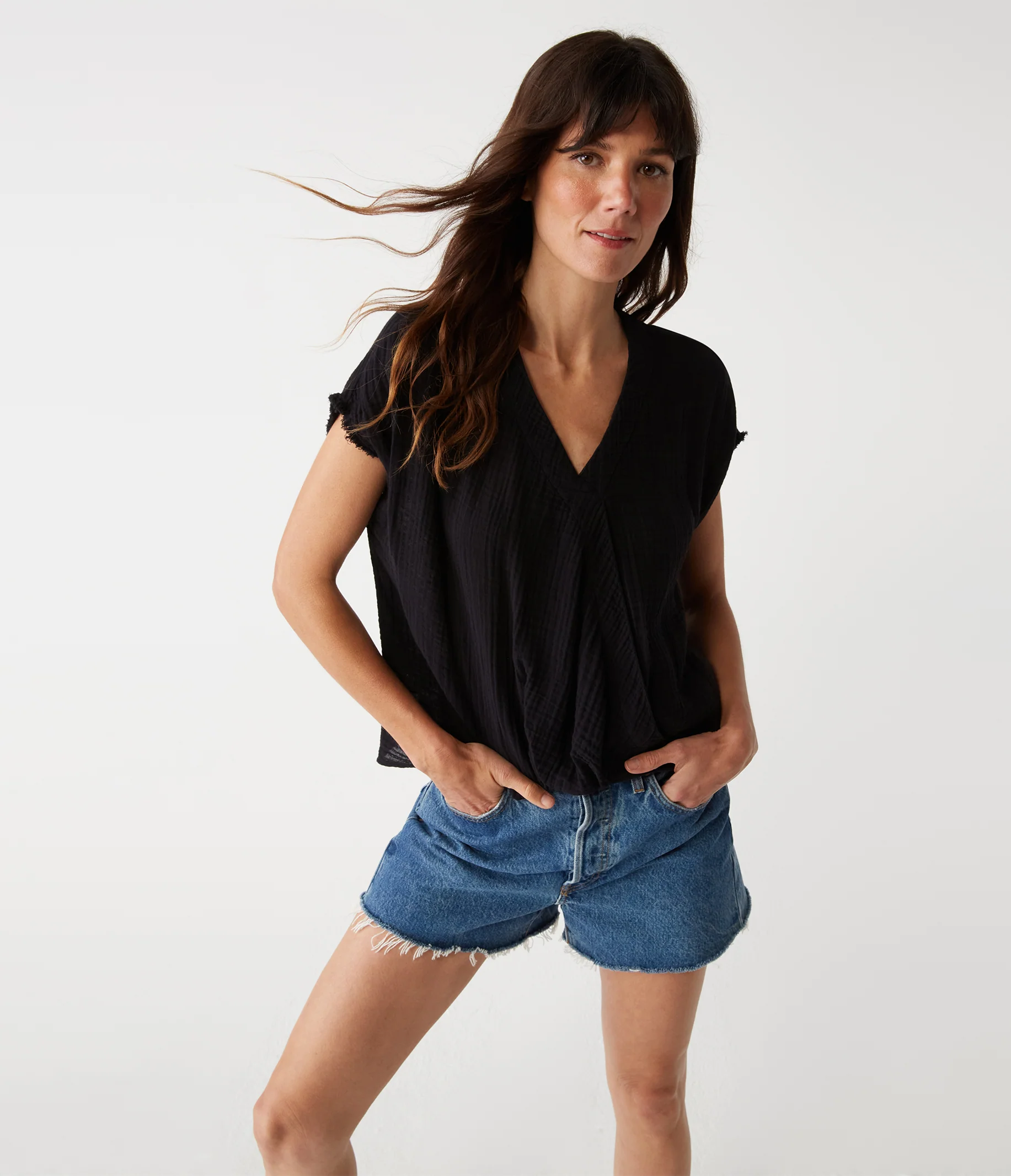 Evie Gauze Surplice Top - Image 13