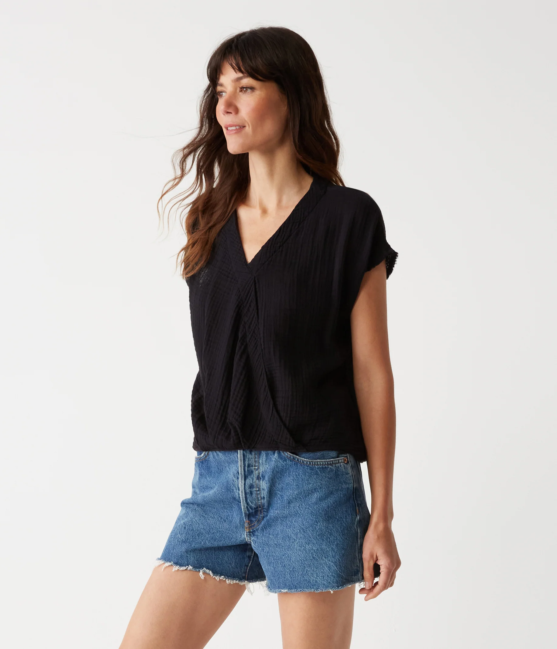 Evie Gauze Surplice Top - Image 15