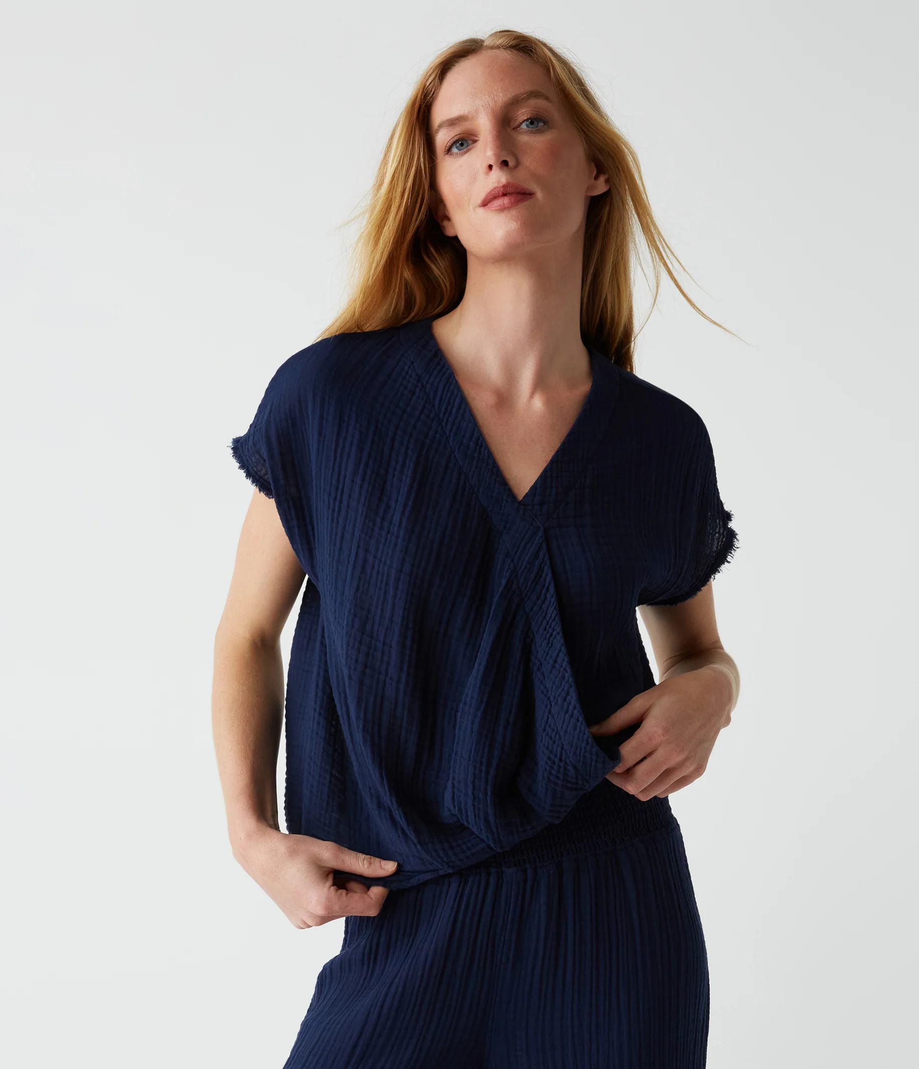 Evie Gauze Surplice Top - Image 17