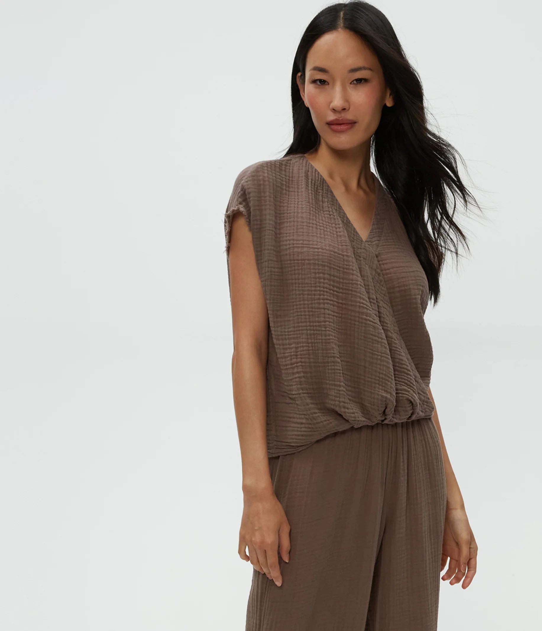 Evie Gauze Surplice Top - Image 22