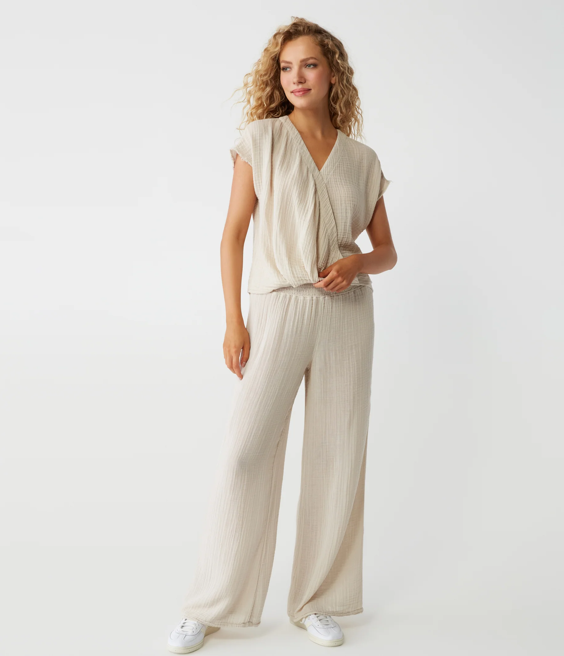 Evie Gauze Surplice Top - Image 26