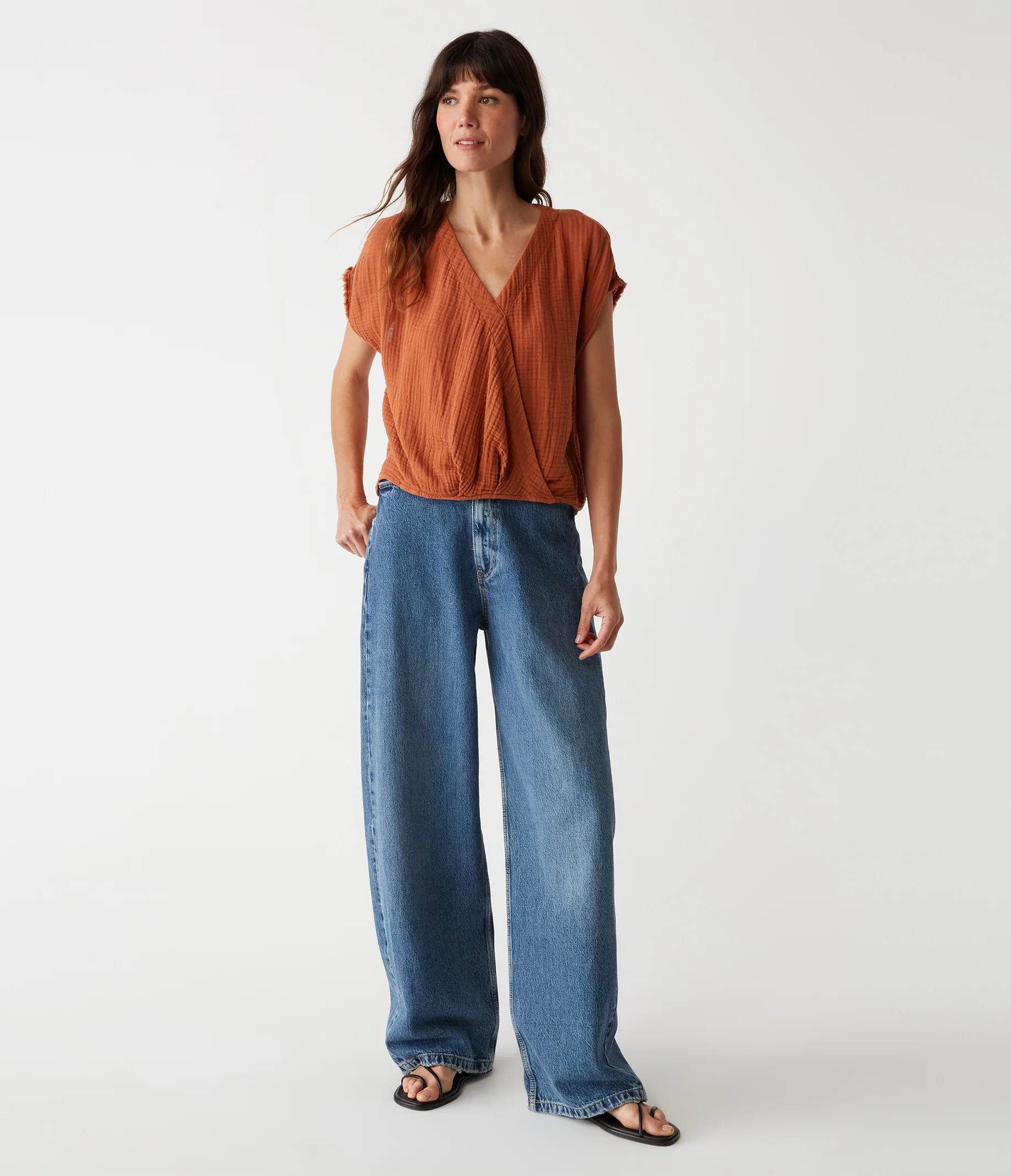 Evie Gauze Surplice Top - Image 29