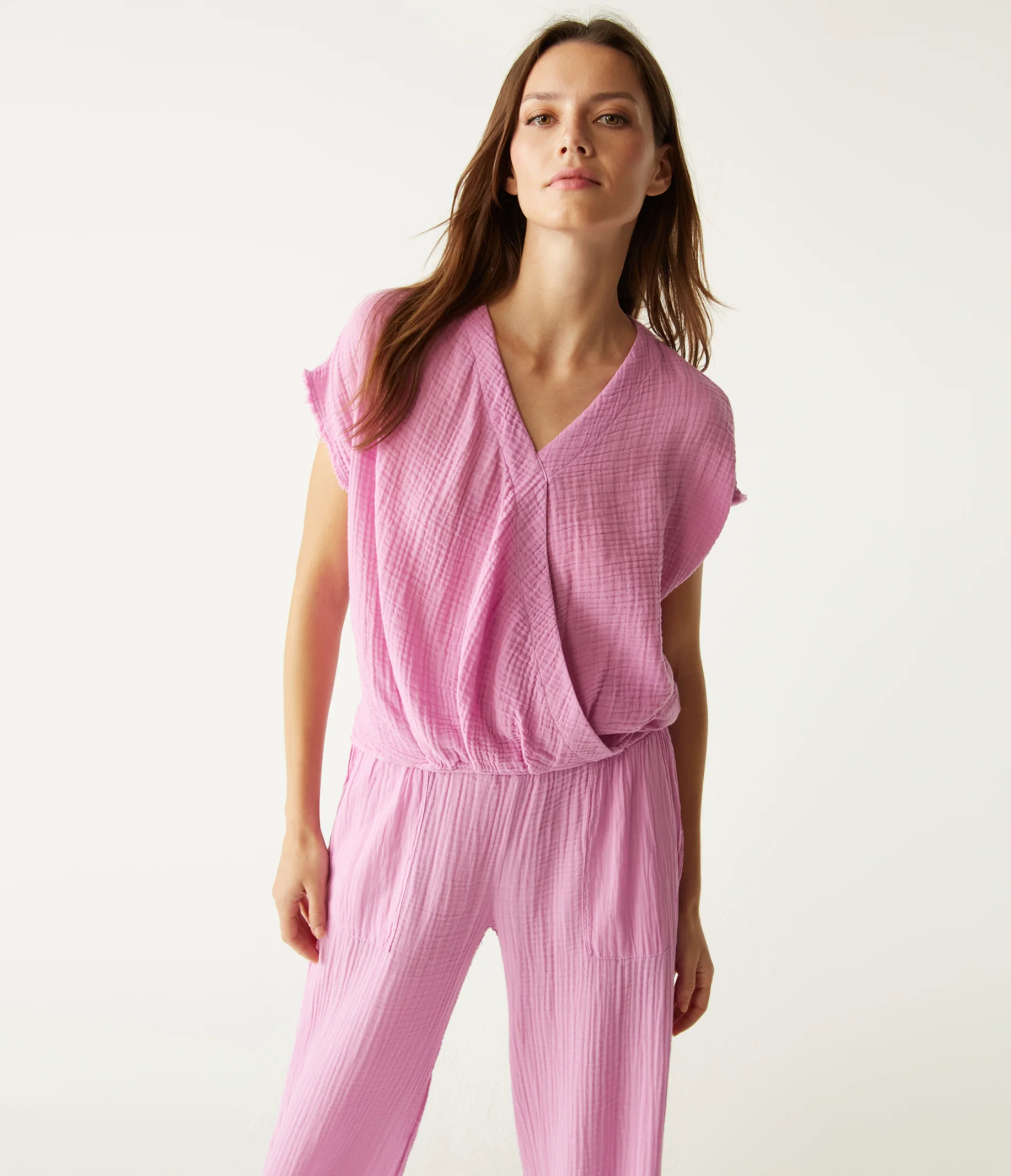 Evie Gauze Surplice Top - Image 32