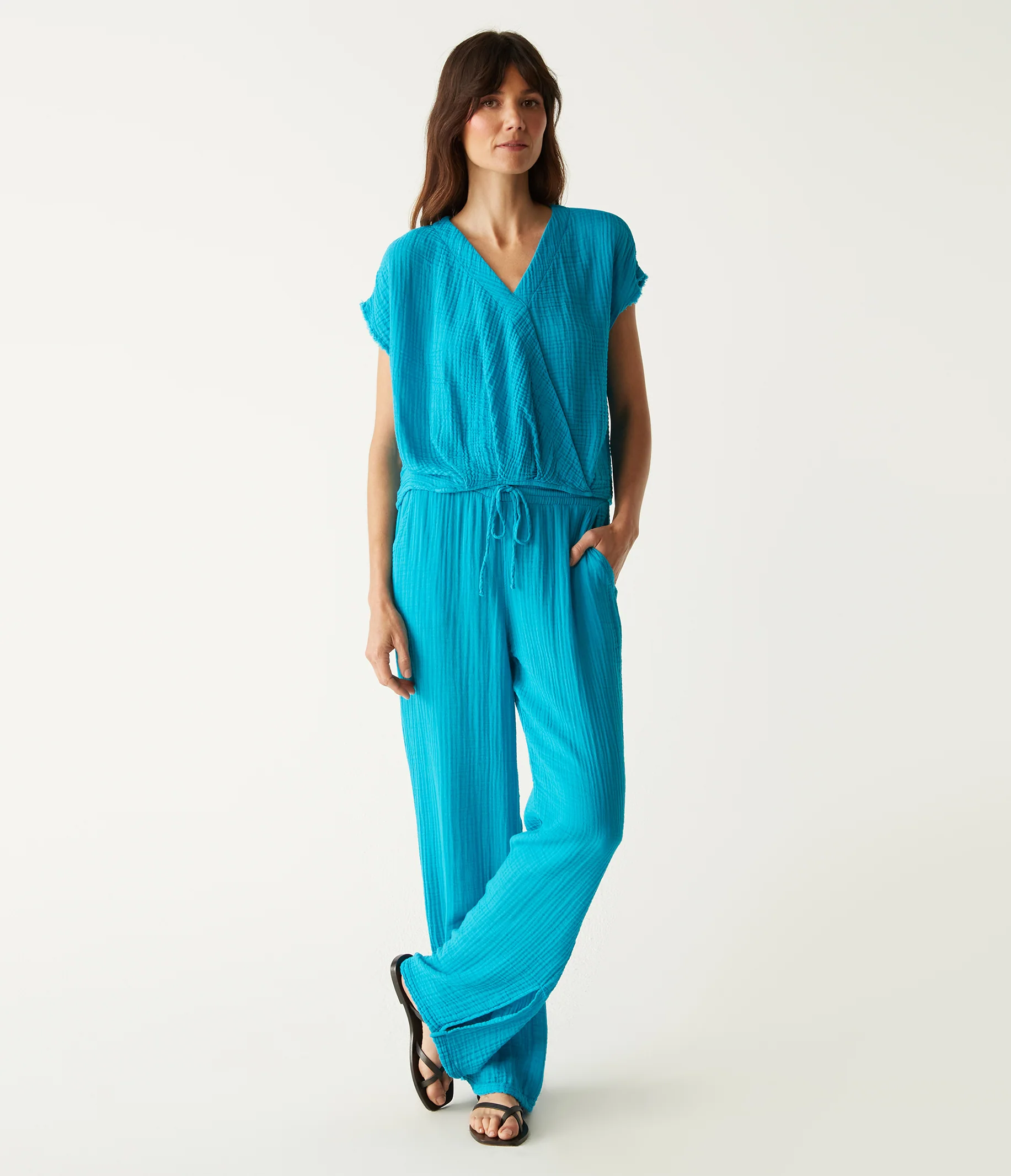 Evie Gauze Surplice Top - Image 41