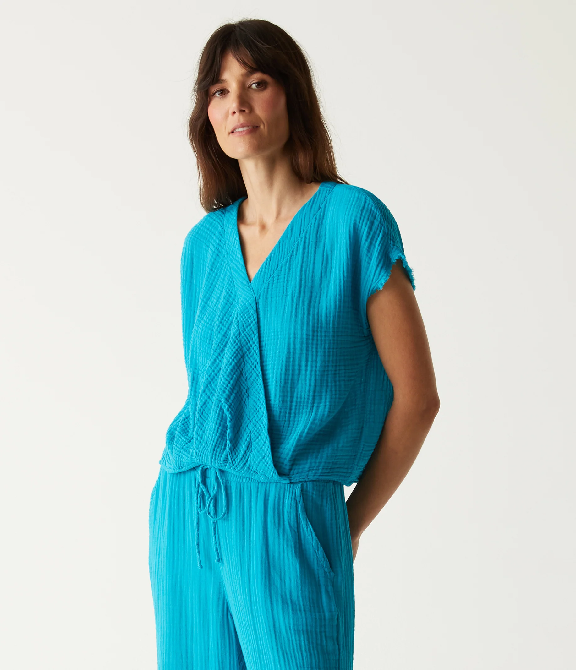 Evie Gauze Surplice Top - Image 42