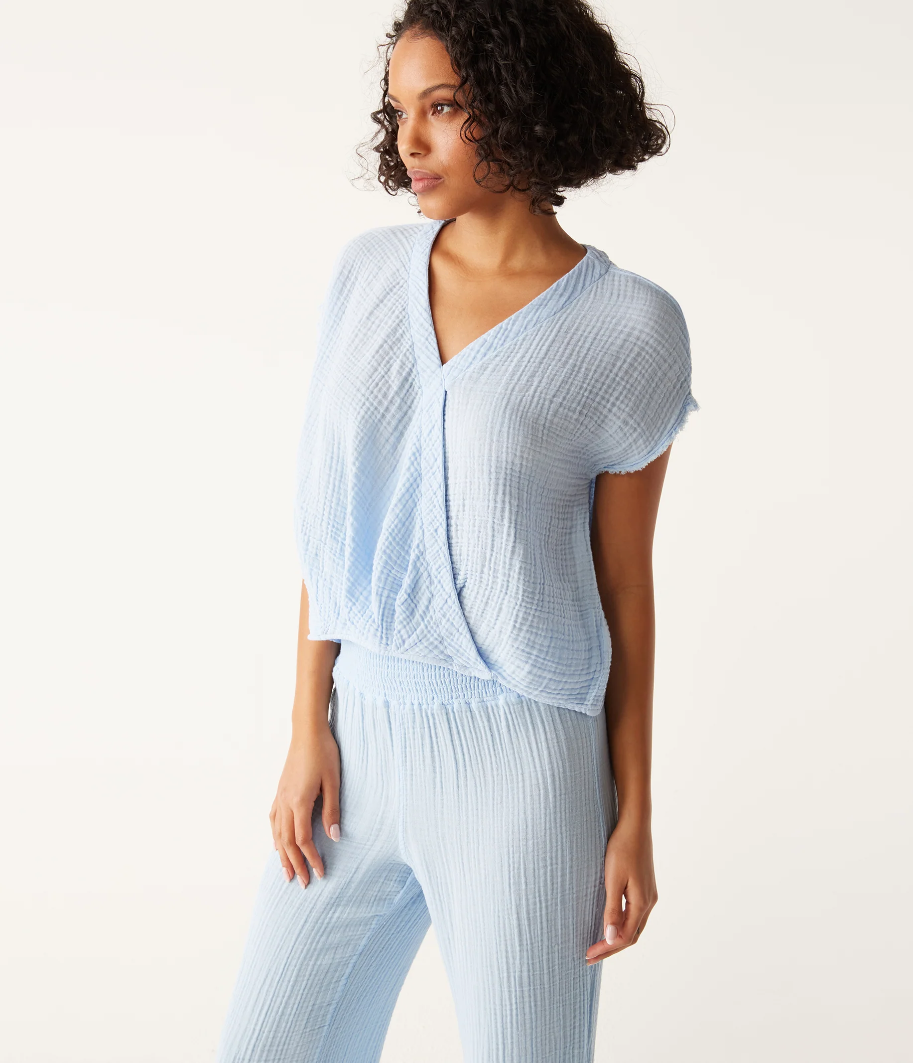 Evie Gauze Surplice Top - Image 44