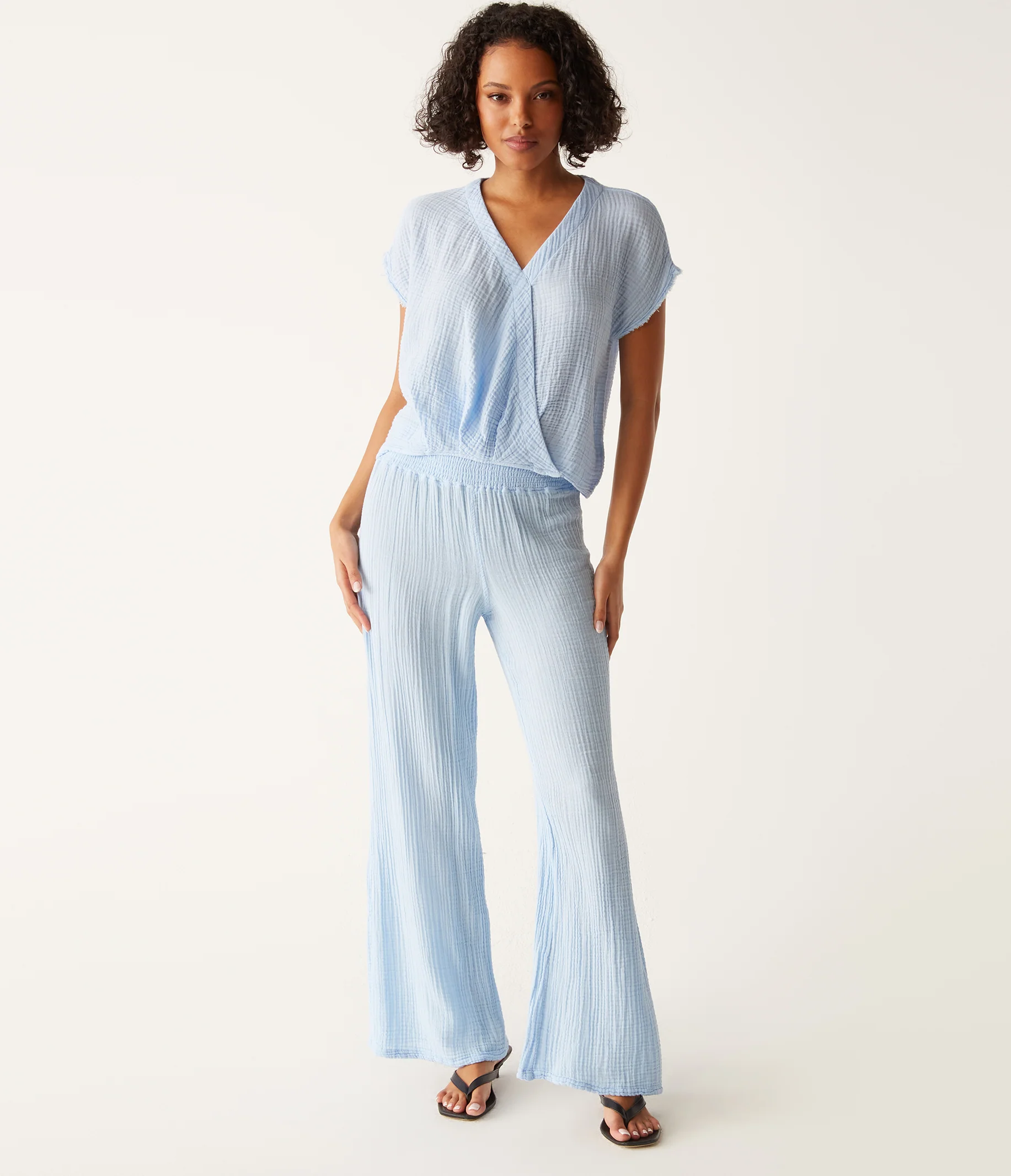 Evie Gauze Surplice Top - Image 45