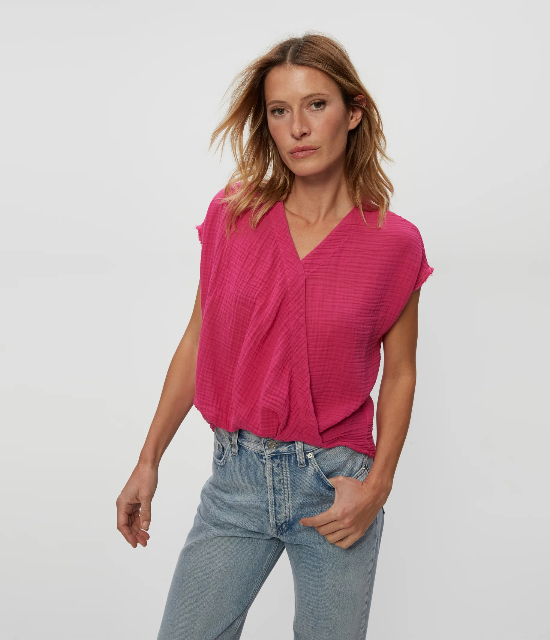 Evie Gauze Surplice Top - Image 5