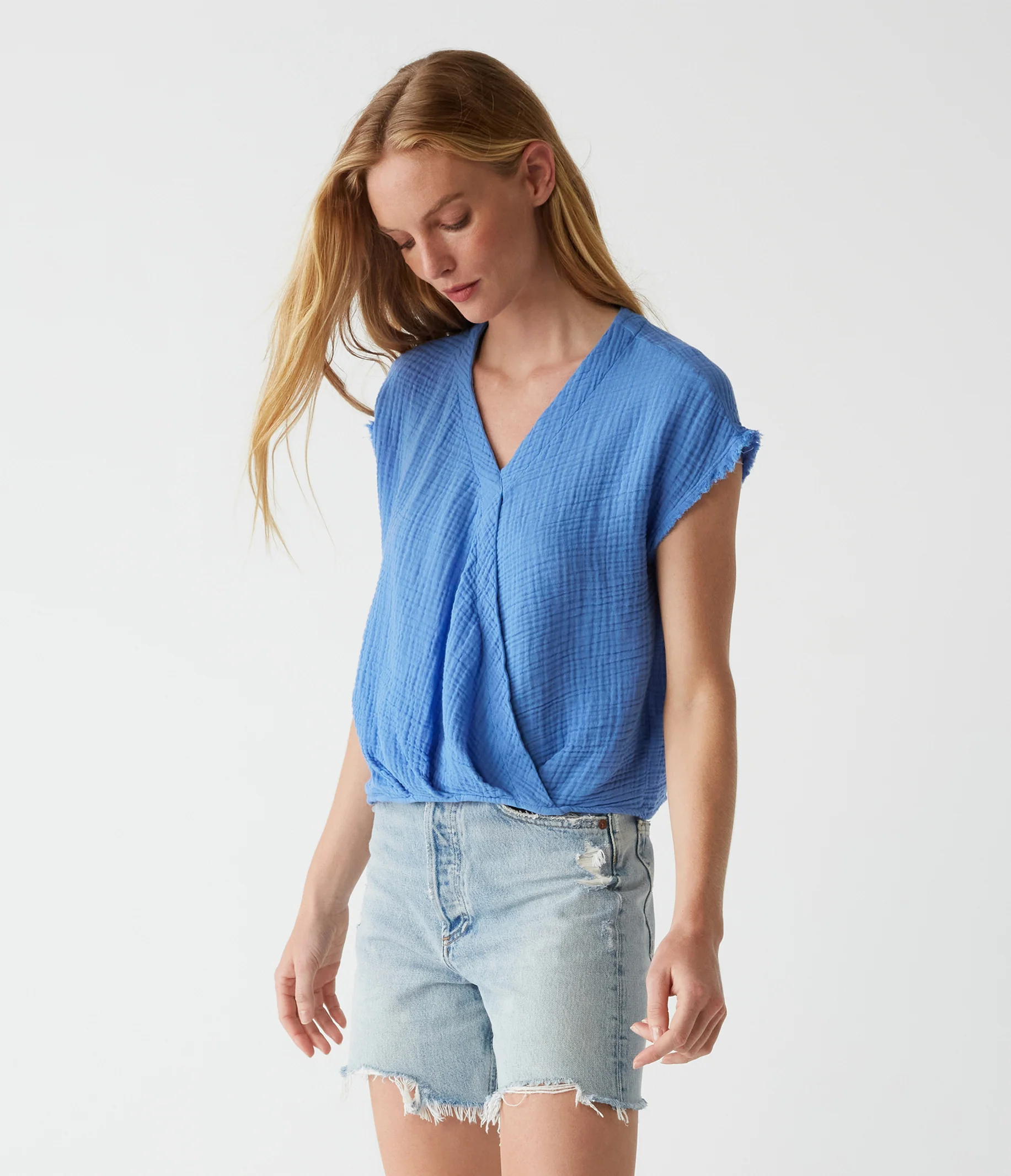Evie Gauze Surplice Top - Image 50