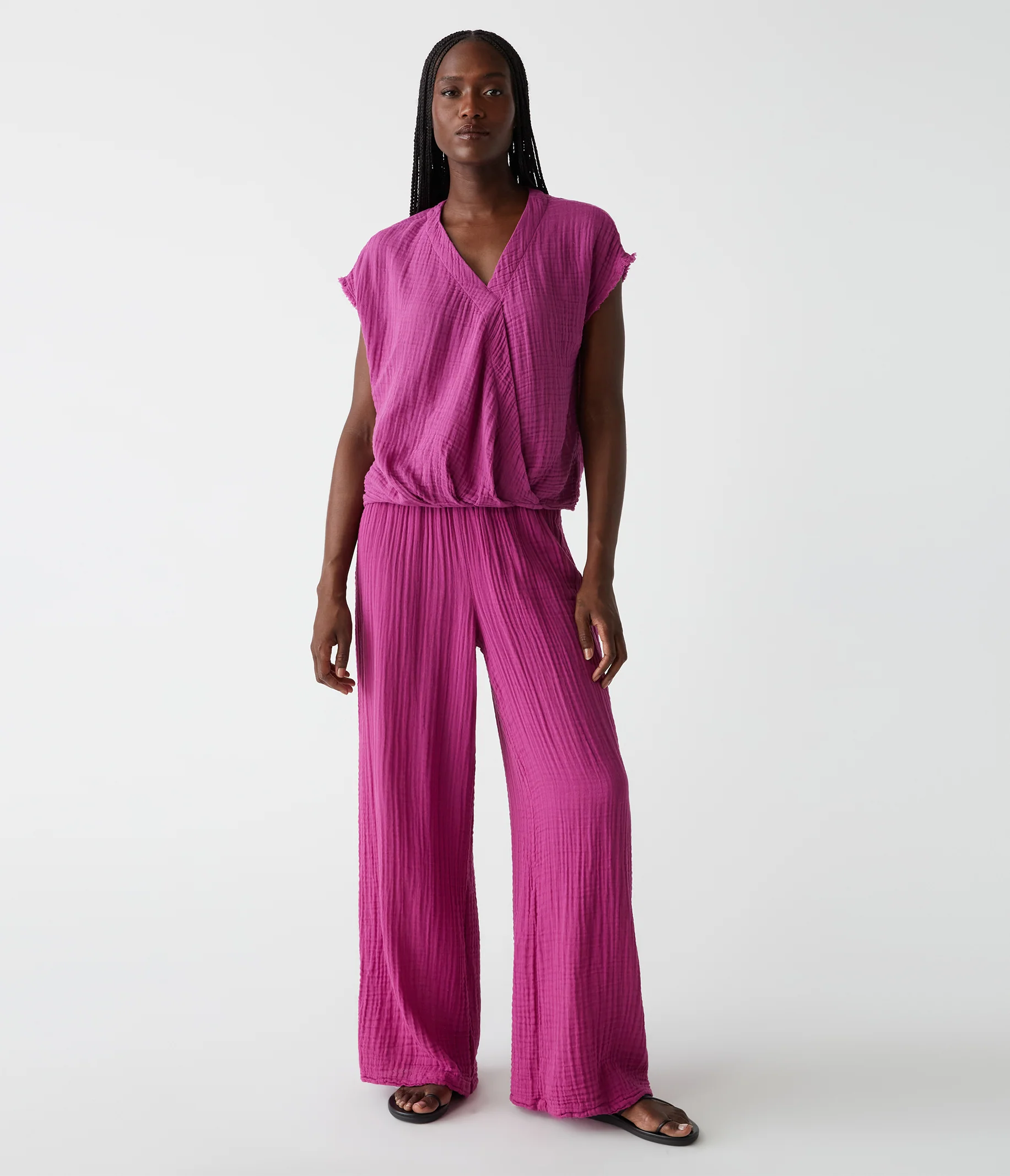 Evie Gauze Surplice Top - Image 53