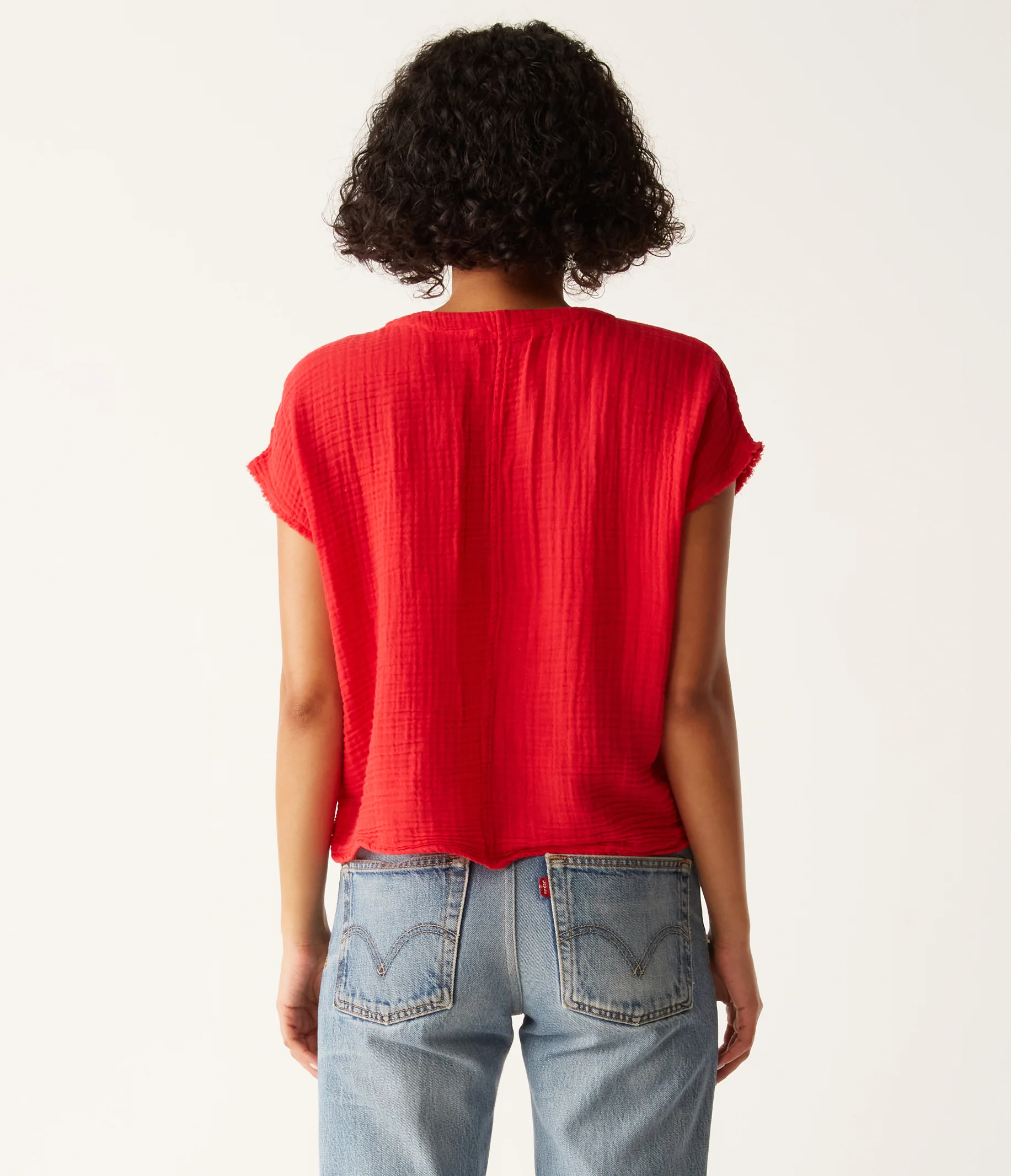 Evie Gauze Surplice Top - Image 59