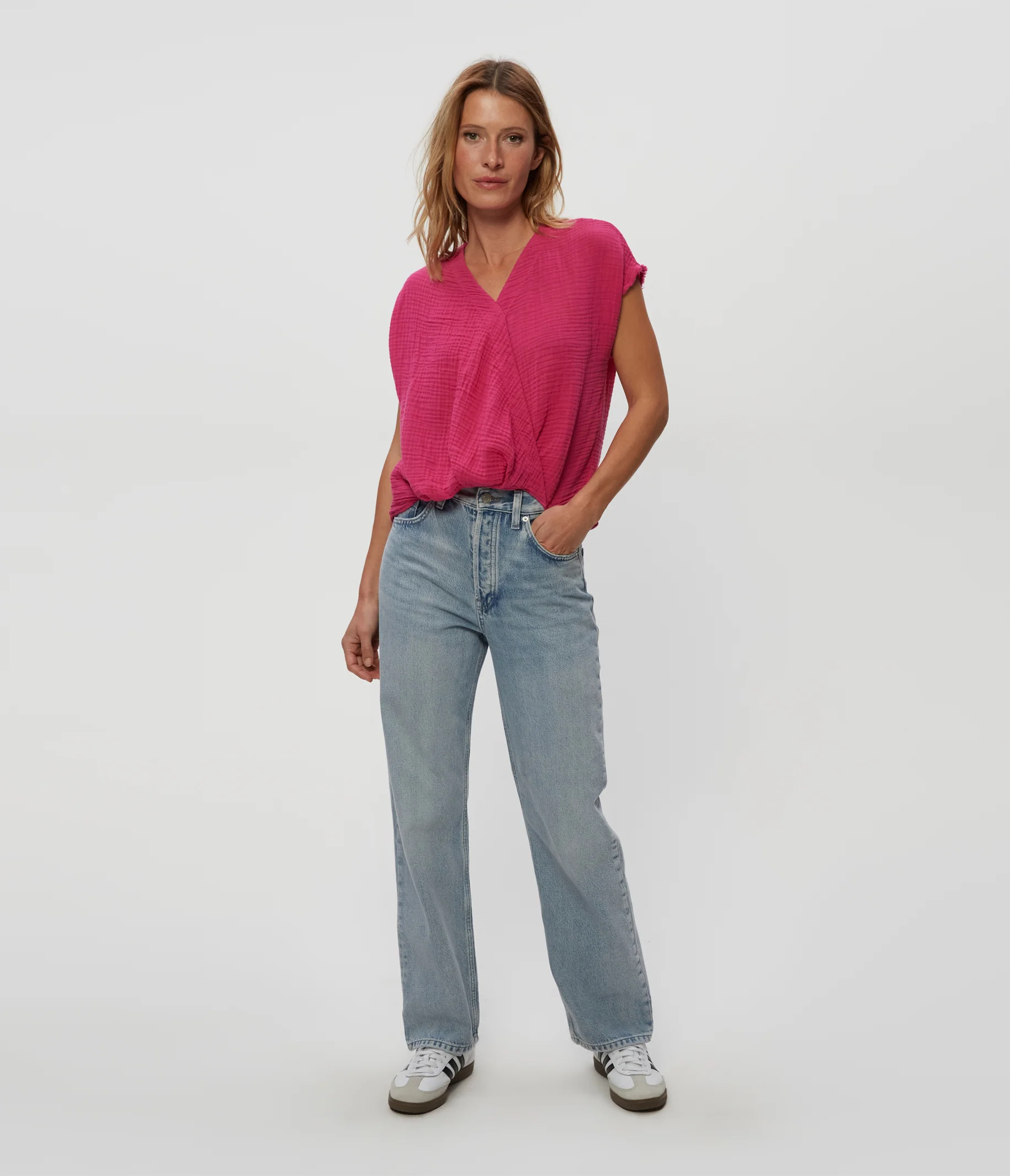 Evie Gauze Surplice Top - Image 6