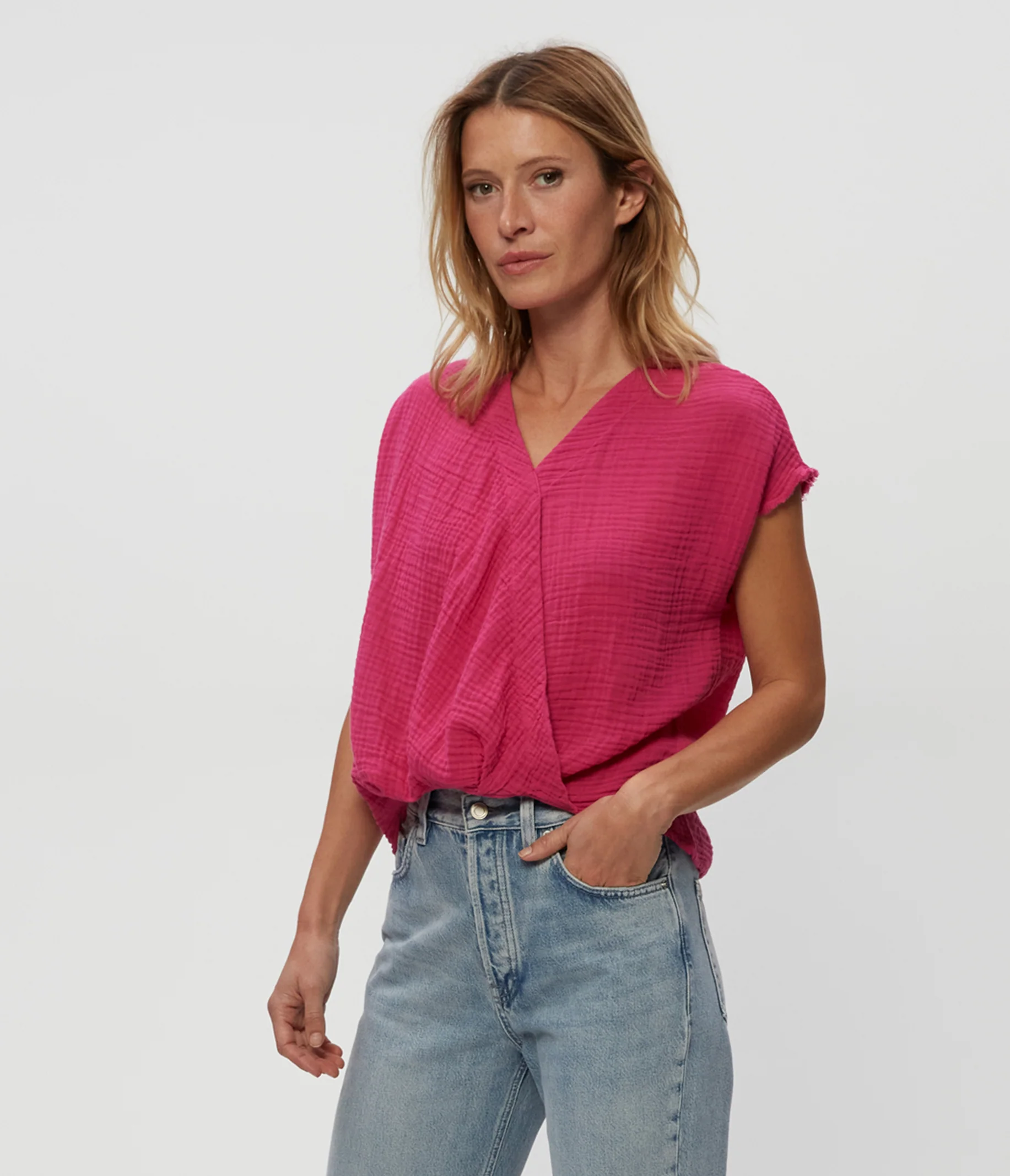 Evie Gauze Surplice Top - Image 7